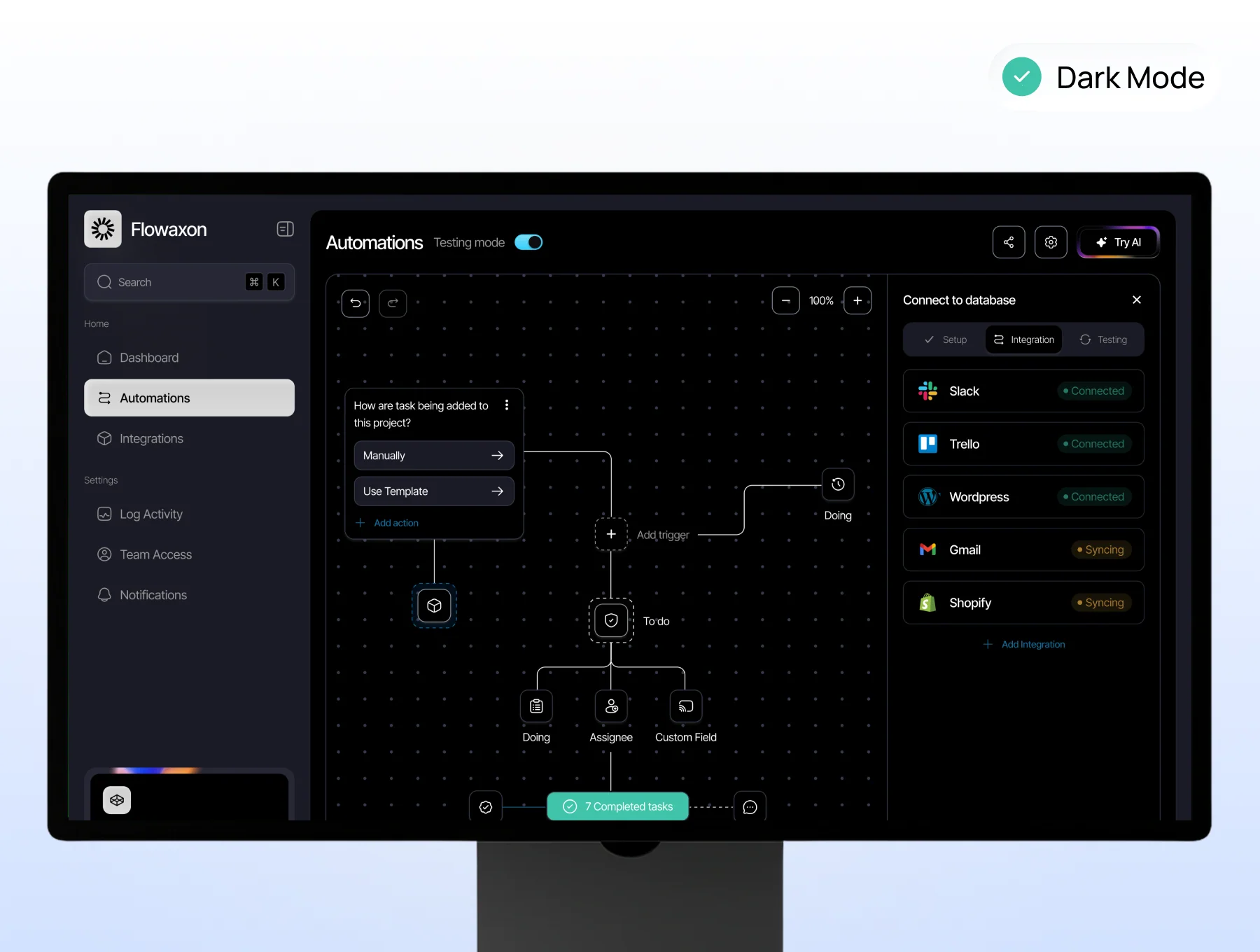 Flawaxon - Automation Workflow Dashboard UI KIT 6
