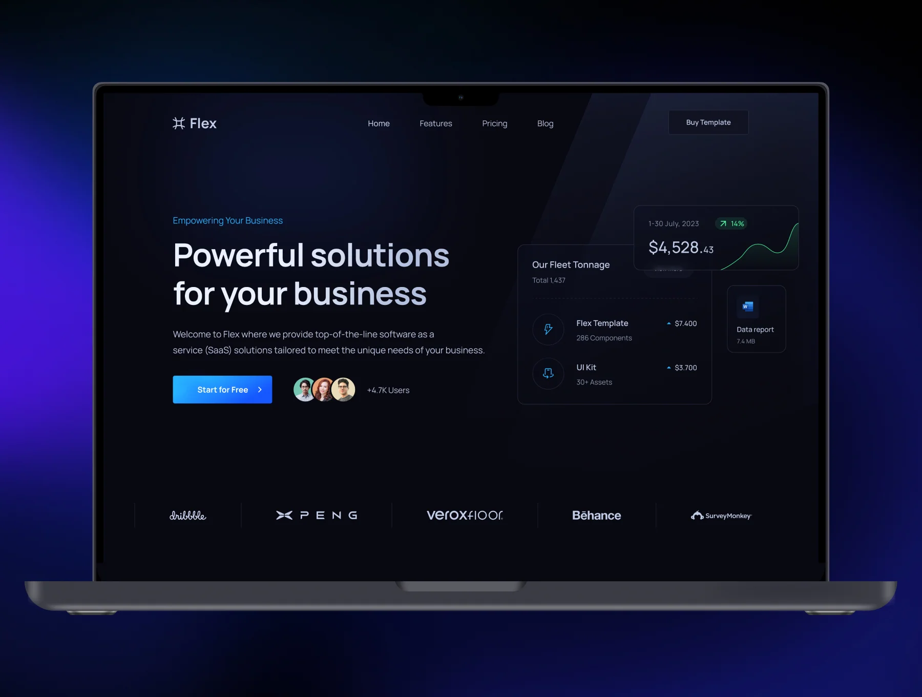 Flex — SaaS & Startup Template