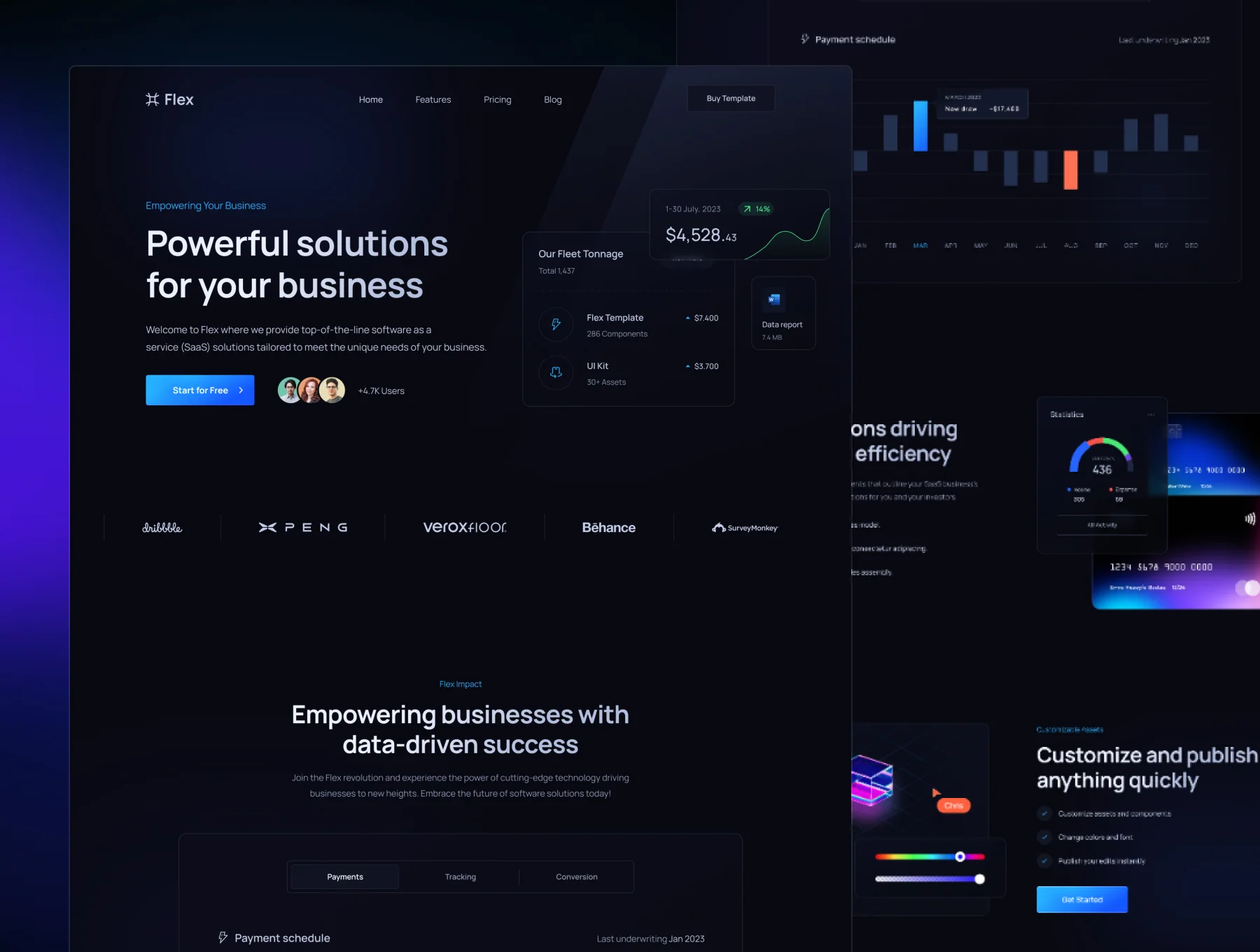Flex — SaaS & Startup Template 2