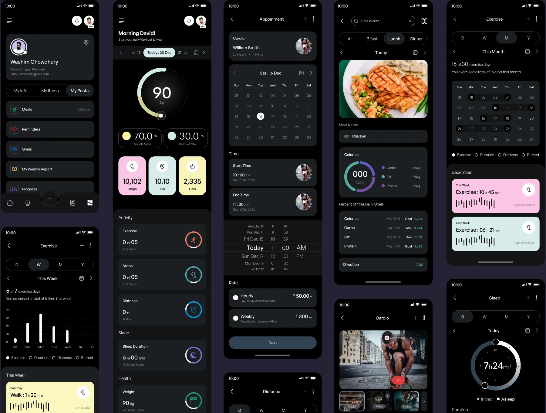FlexTrack - Fitness App UI Kit 4