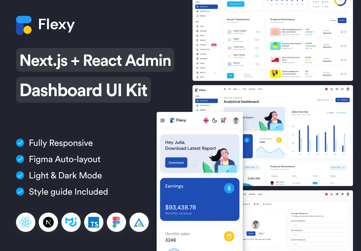 Flexy NextJs React Admin Template