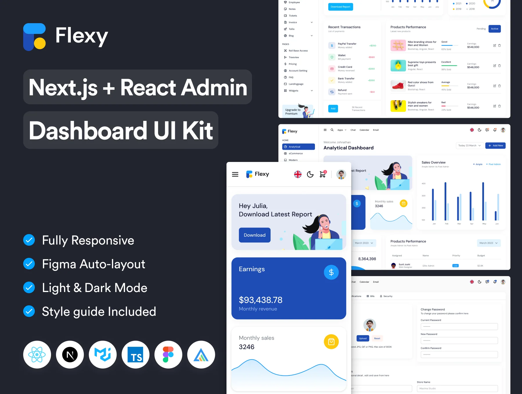 Flexy NextJs React Admin Template