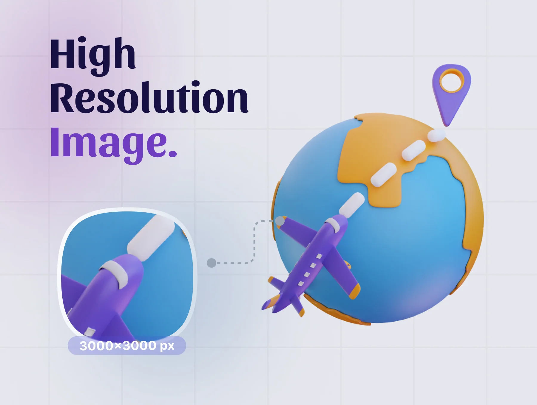 Flight Airport 3D Icon 3