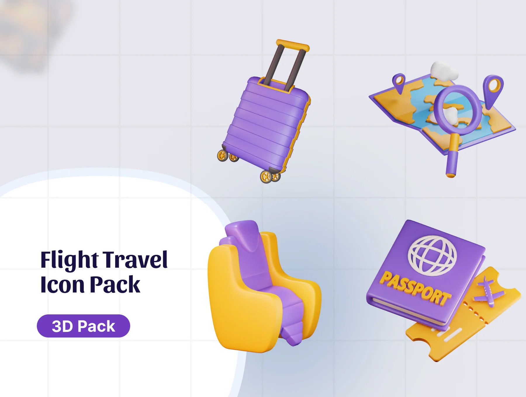 Flight Airport 3D Icon 7