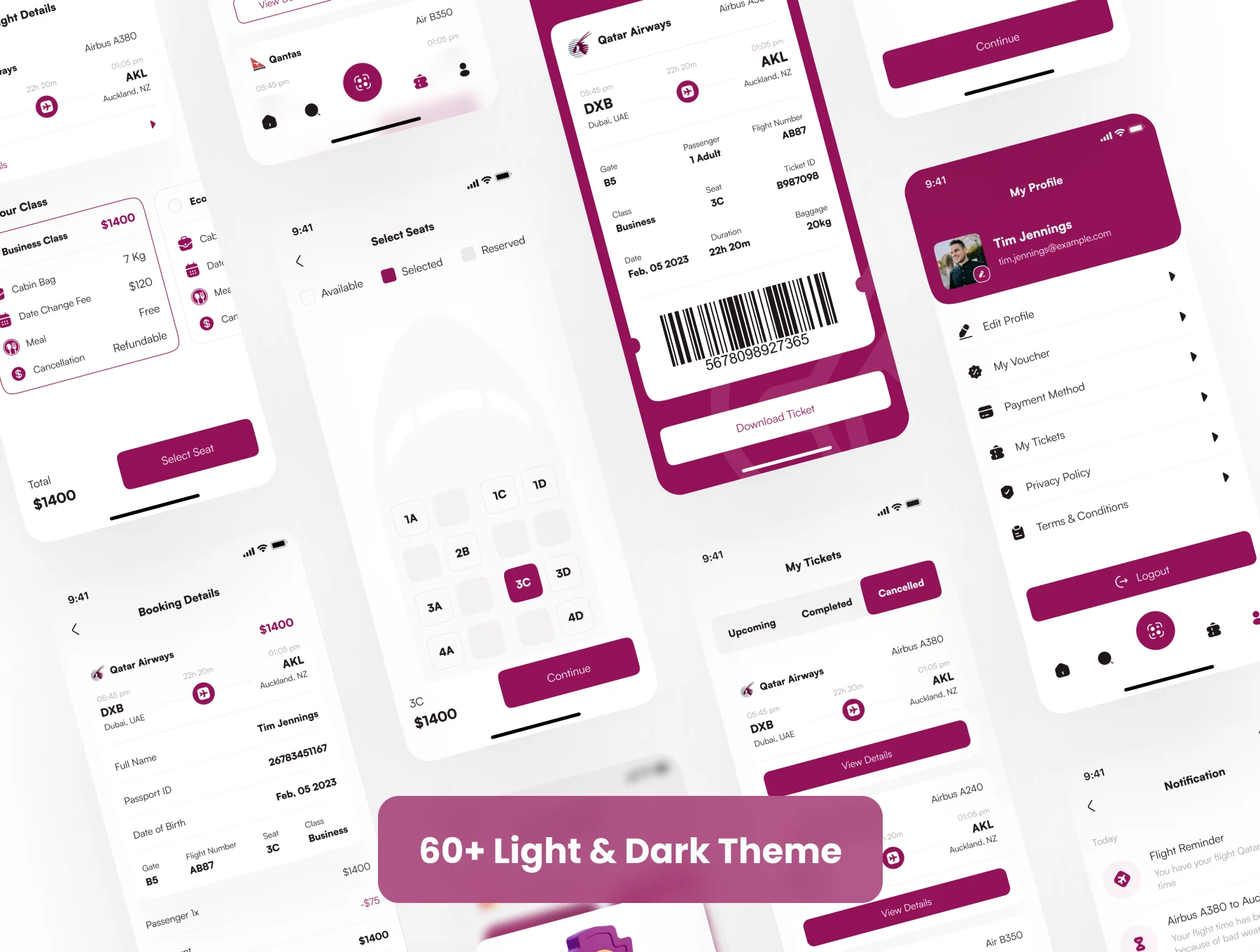 Flight Booking App UI Kit 6
