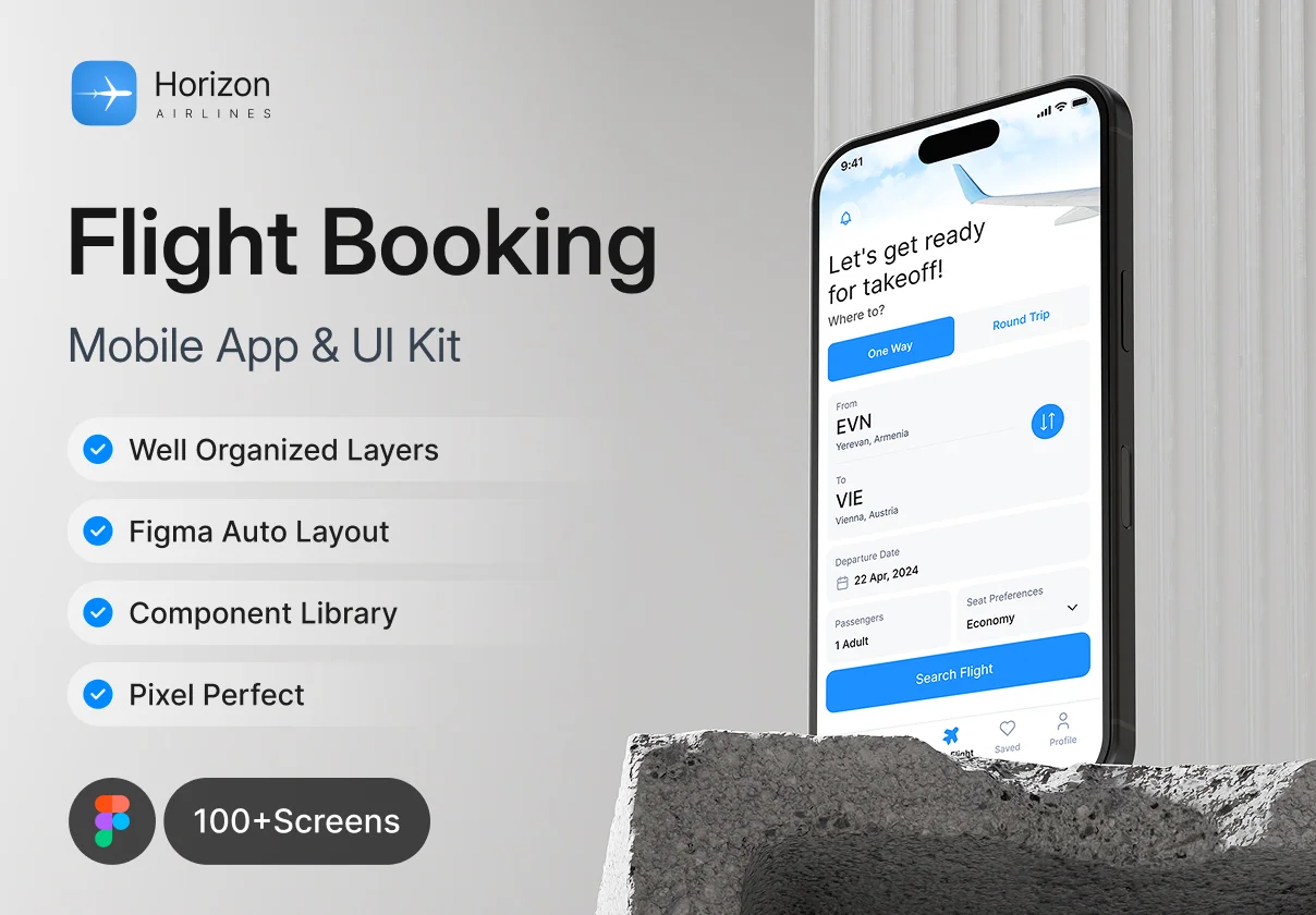 Flight Booking Mobile App | UI Kit
