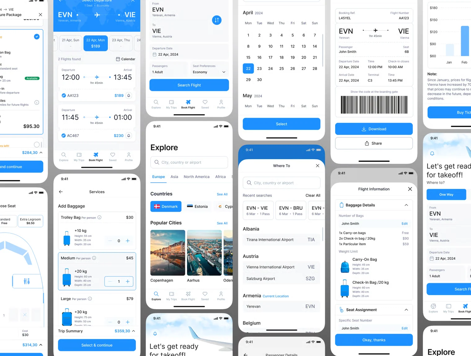Flight Booking Mobile App | UI Kit 5