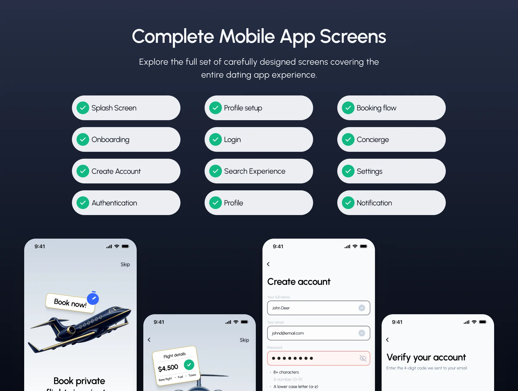 Flight Booking Mobile UI Kit 5