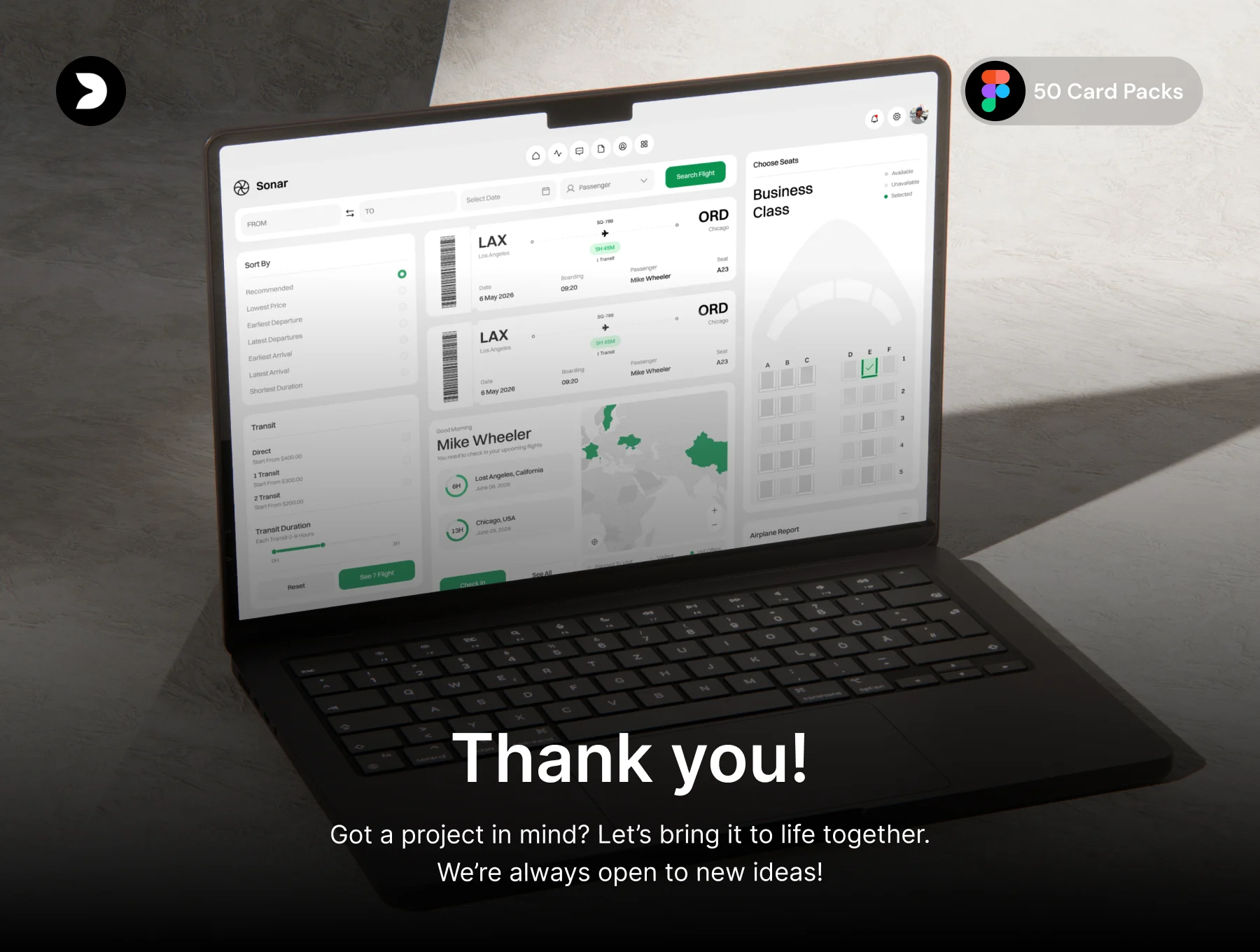Flight Management Cards UI Kit 8