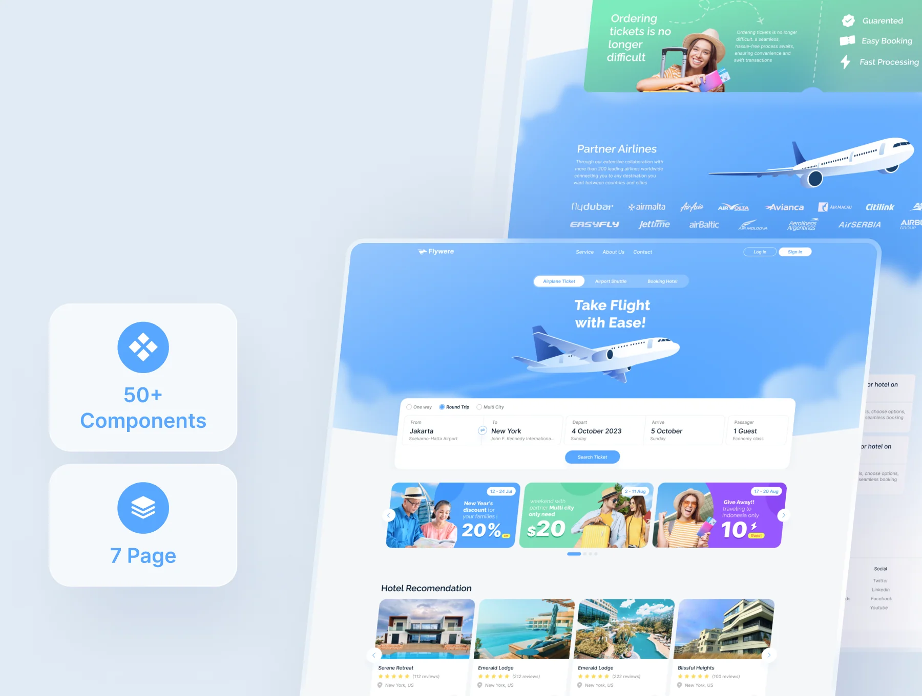 Flight Ticket Booking Website Template 7