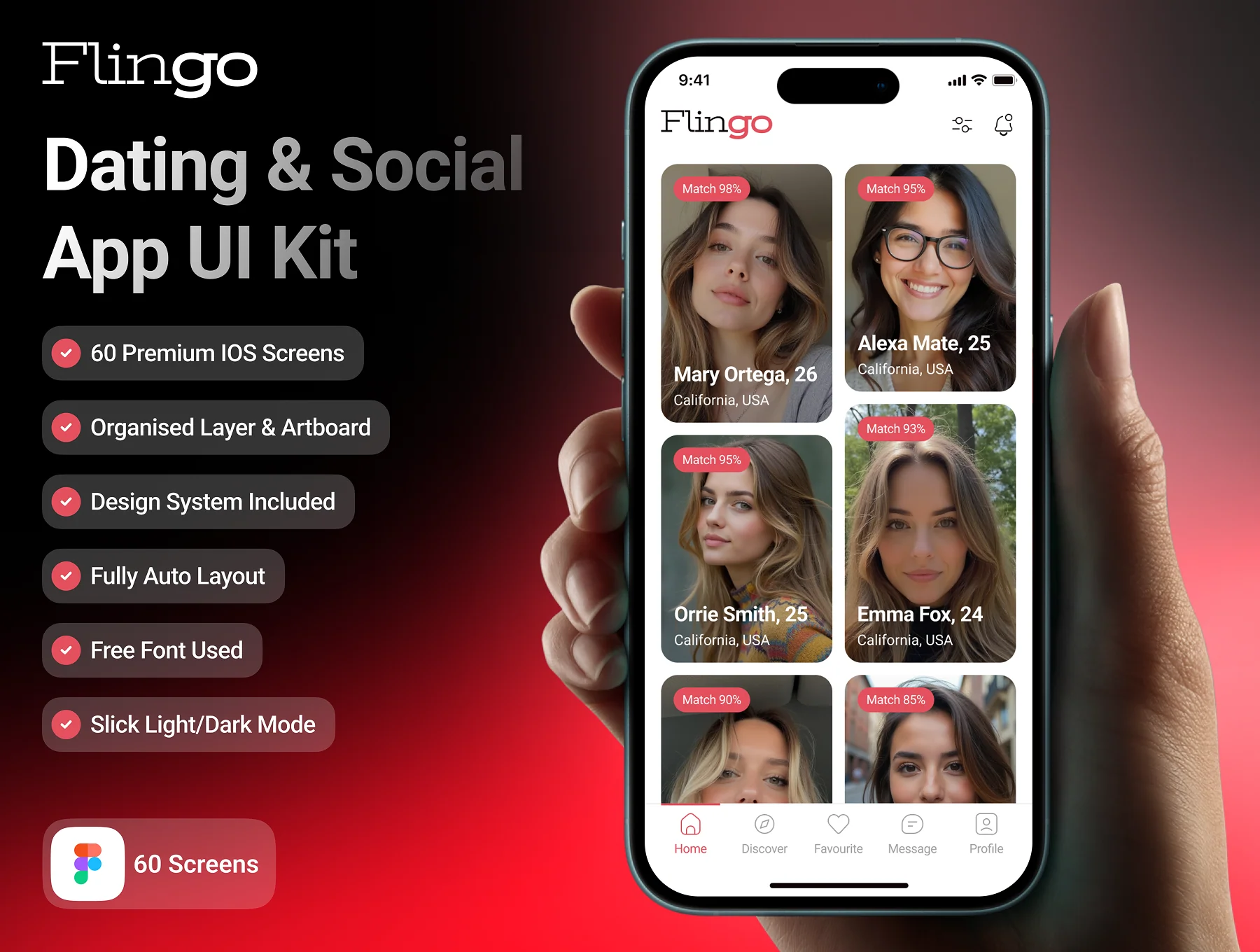 Flingo - Dating & Social App UI Kit