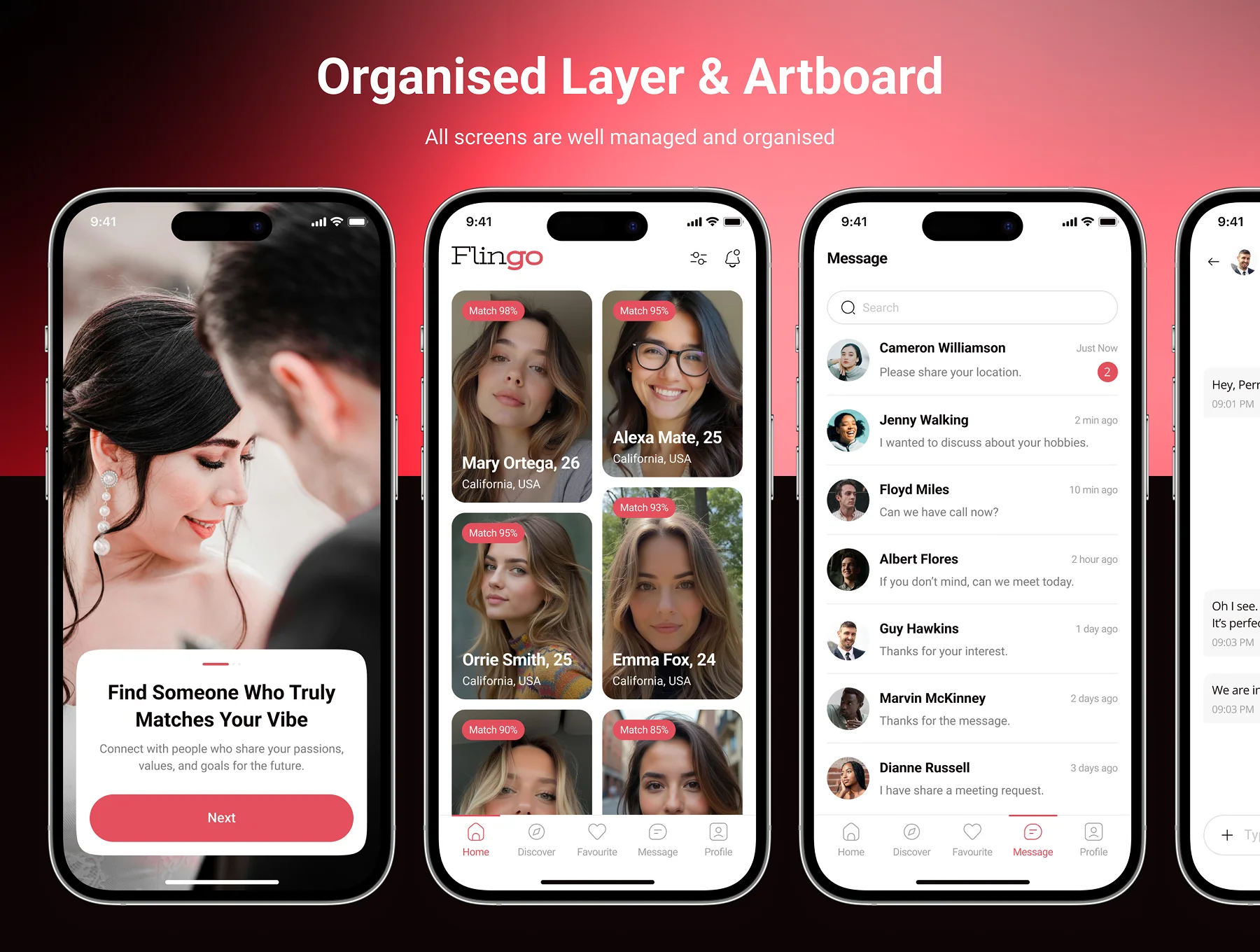 Flingo - Dating & Social App UI Kit 3