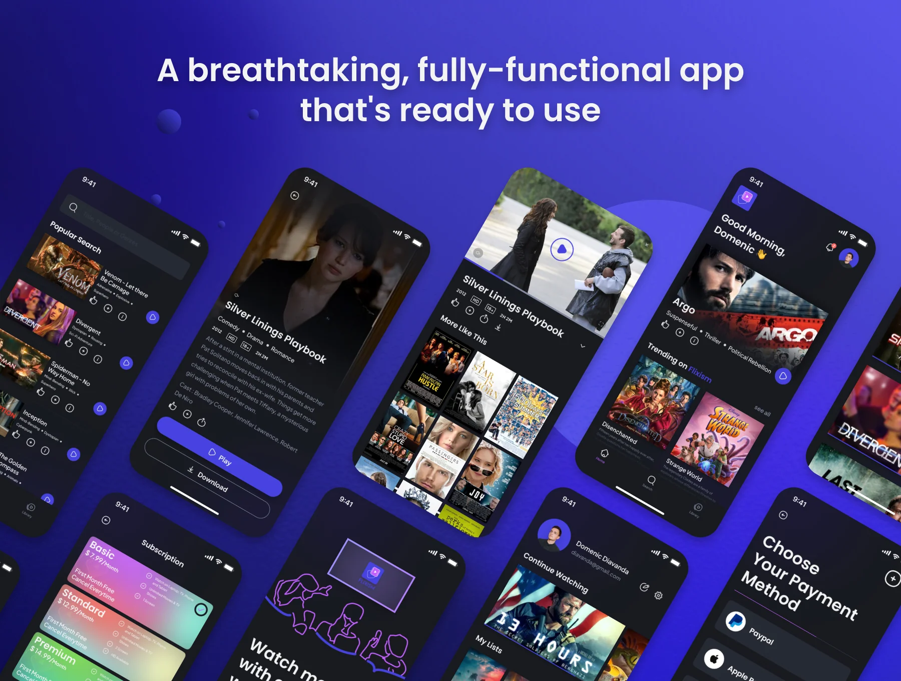 Flixism - Movie Streaming App UI Kit 3