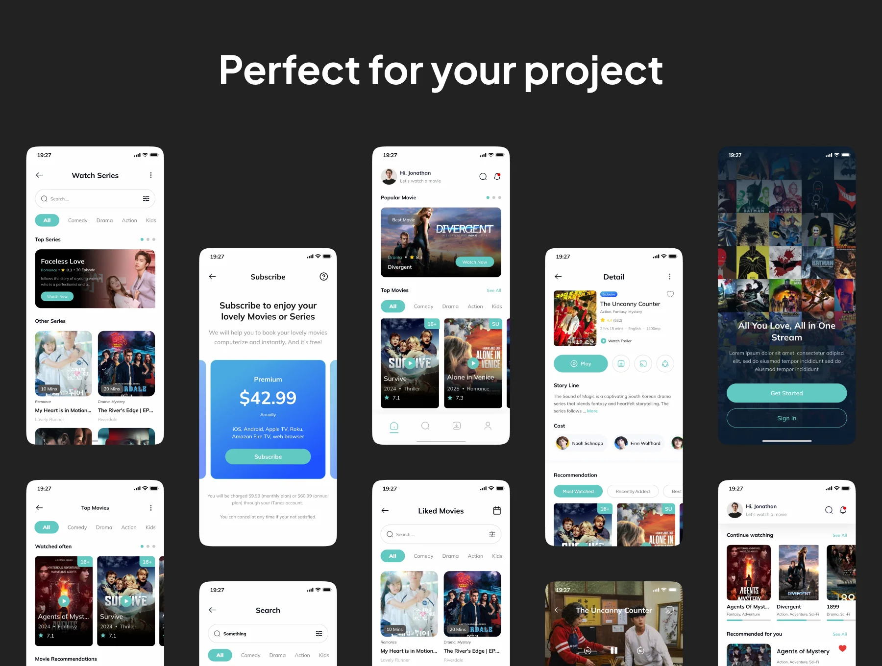 Flixzy  - Streaming Movie App IOS UI Kits 5