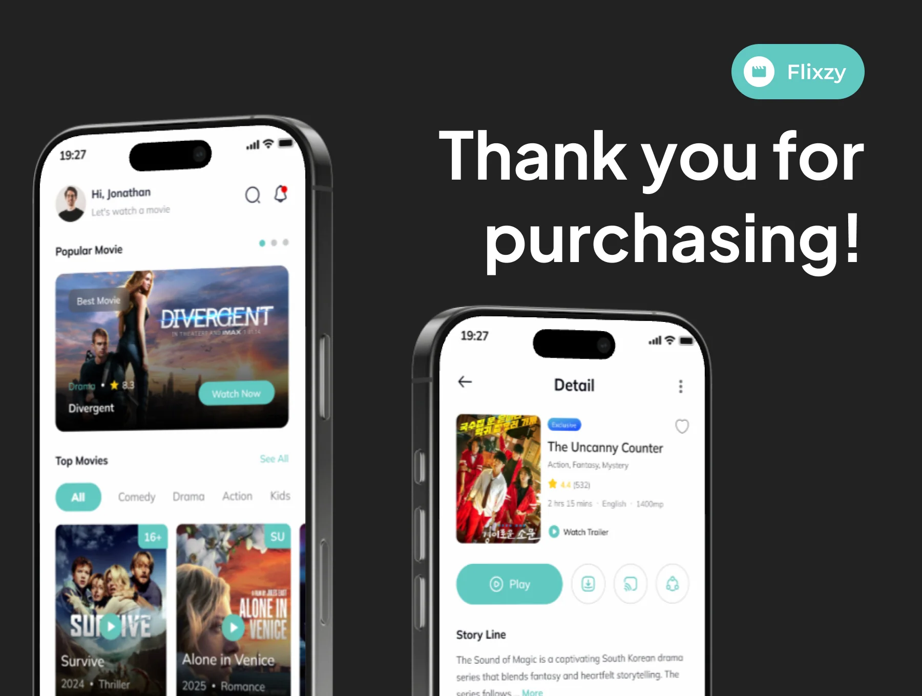Flixzy  - Streaming Movie App IOS UI Kits 6