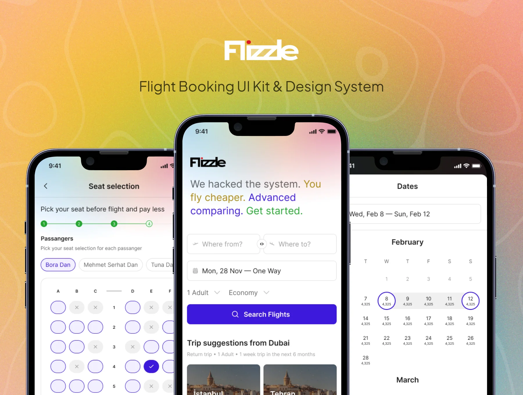 Flizzle — Flight Booking UI Kit & Design System