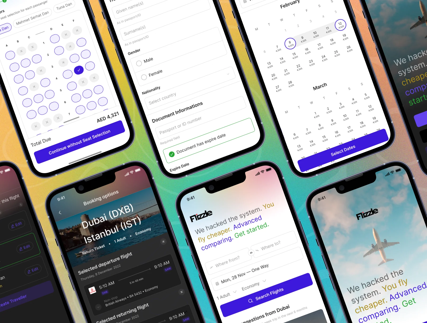 Flizzle — Flight Booking UI Kit & Design System 3