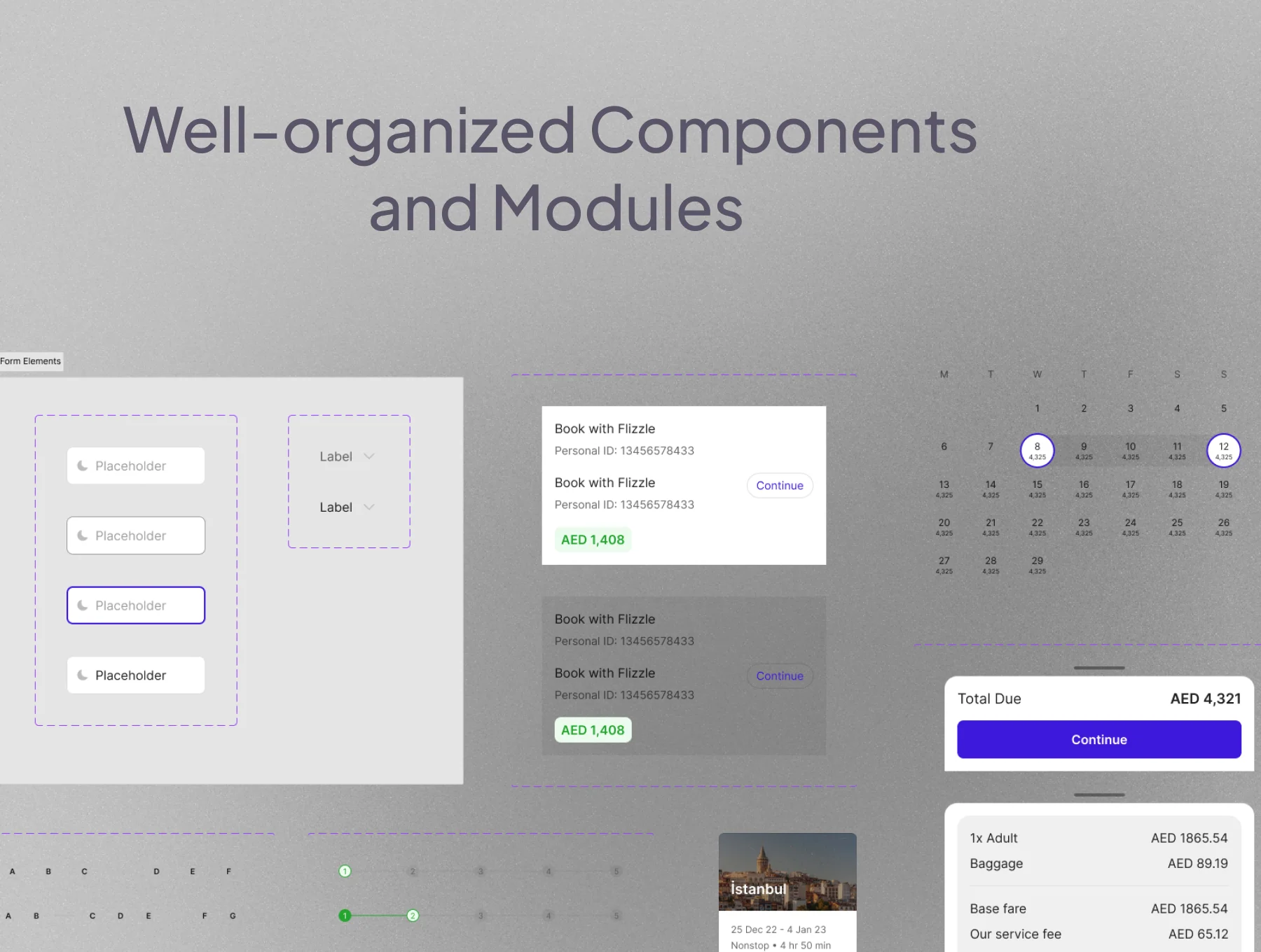 Flizzle — Flight Booking UI Kit & Design System 5