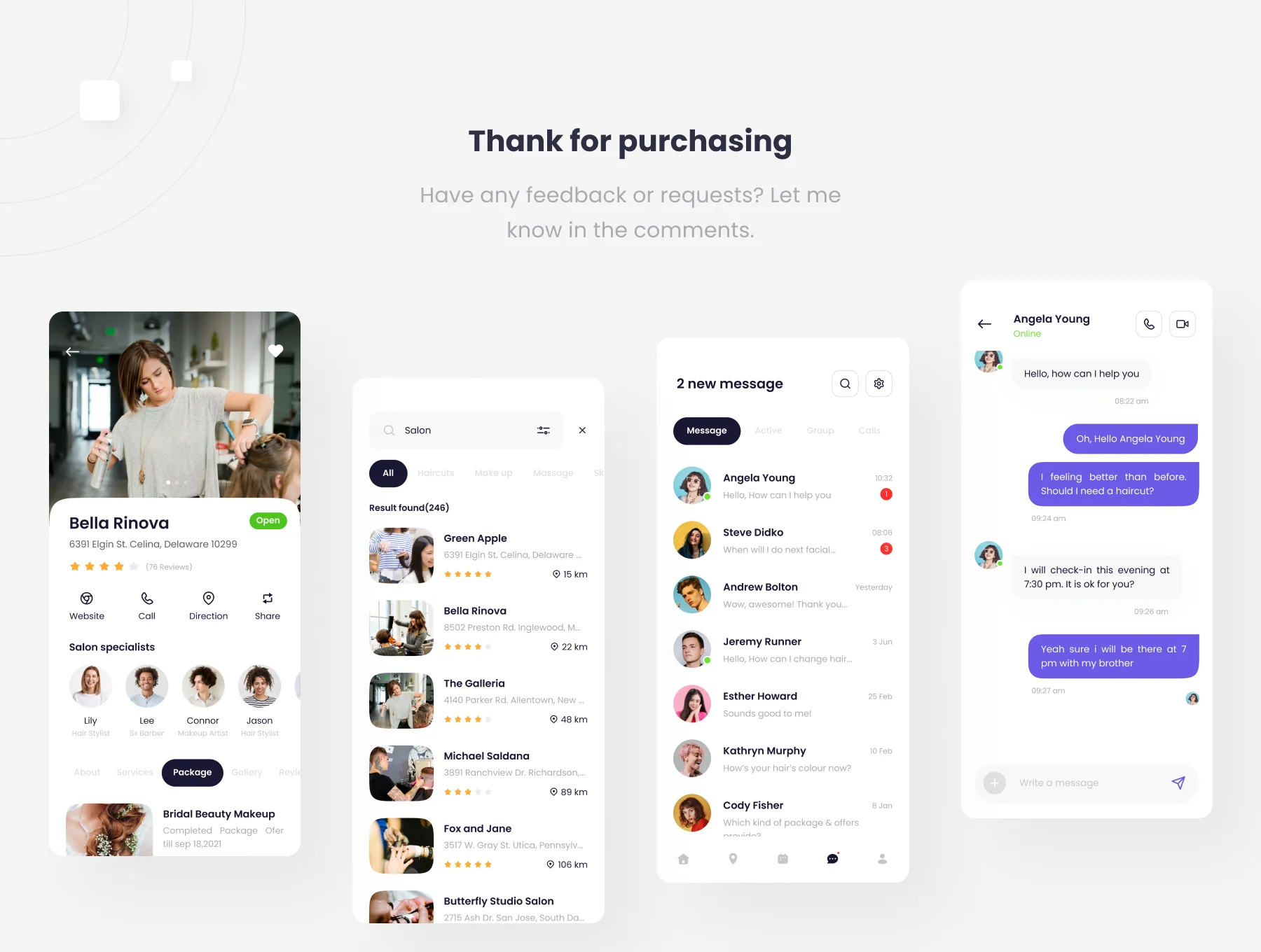 Flo Cutters - Baber App UI KIT 6
