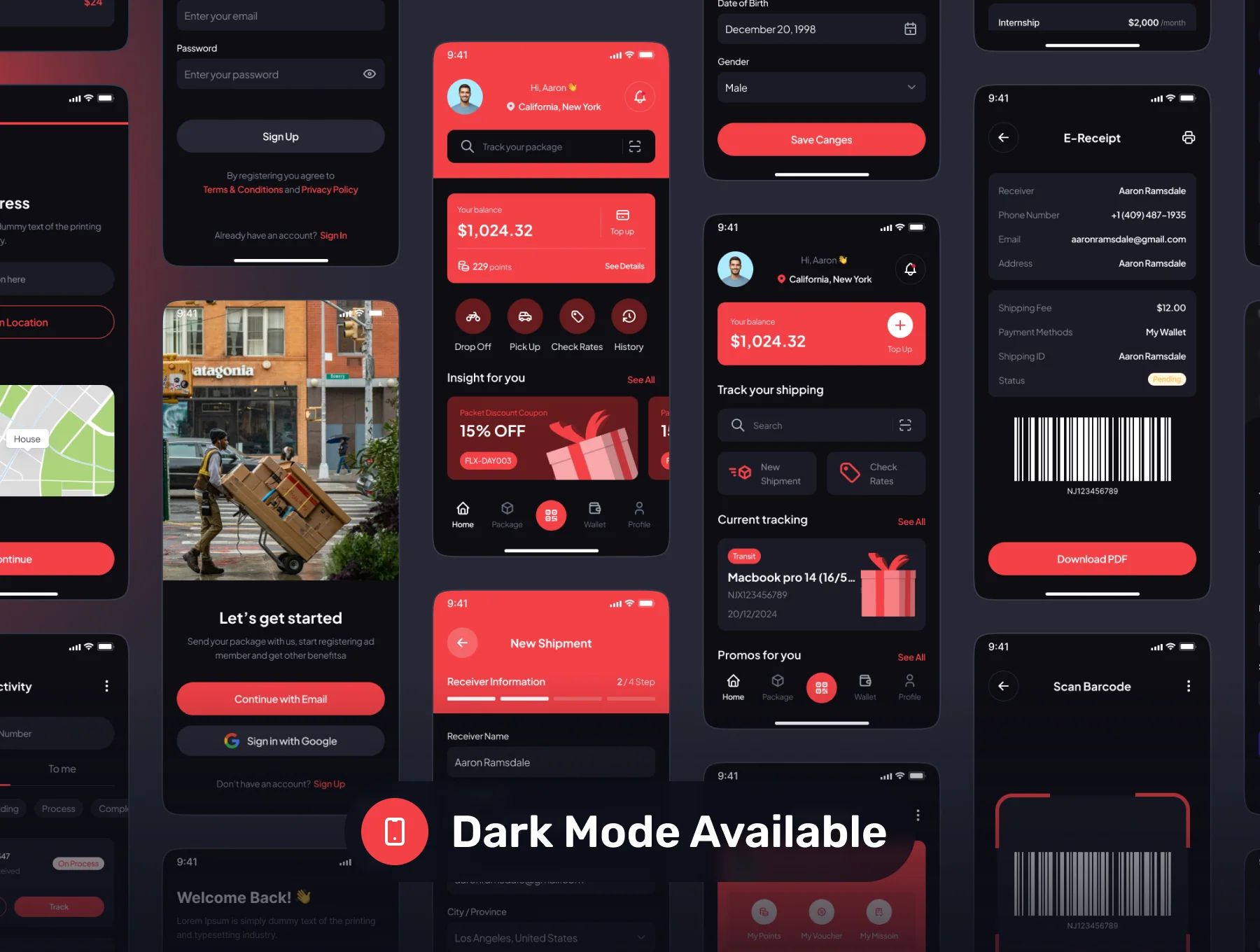 FLOCK - Freight Forwarding Premium Mobile App UI Kit 2