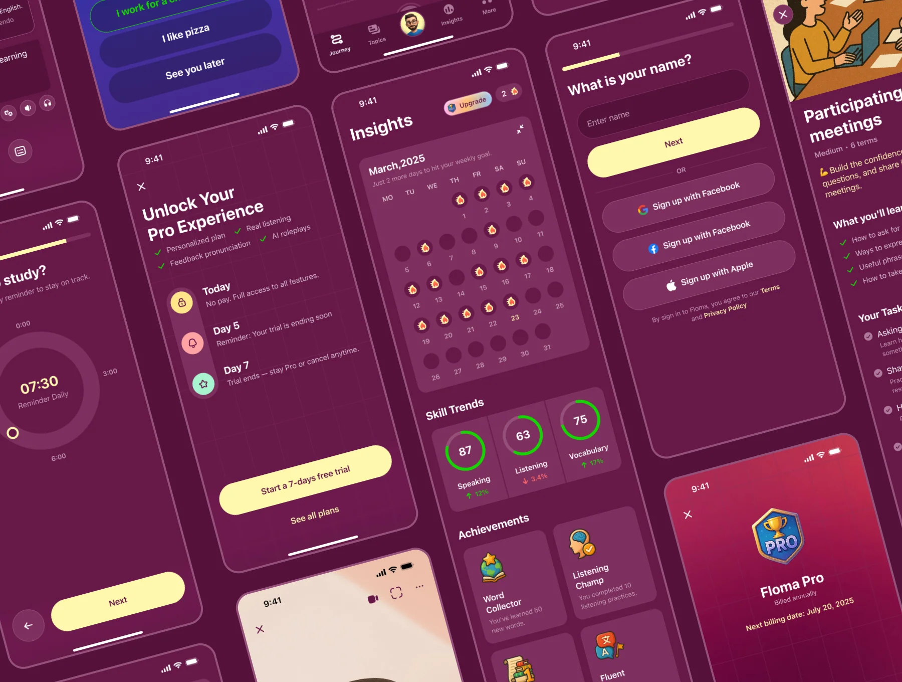 Floma – AI-powered English Speaking App UI Kit 5