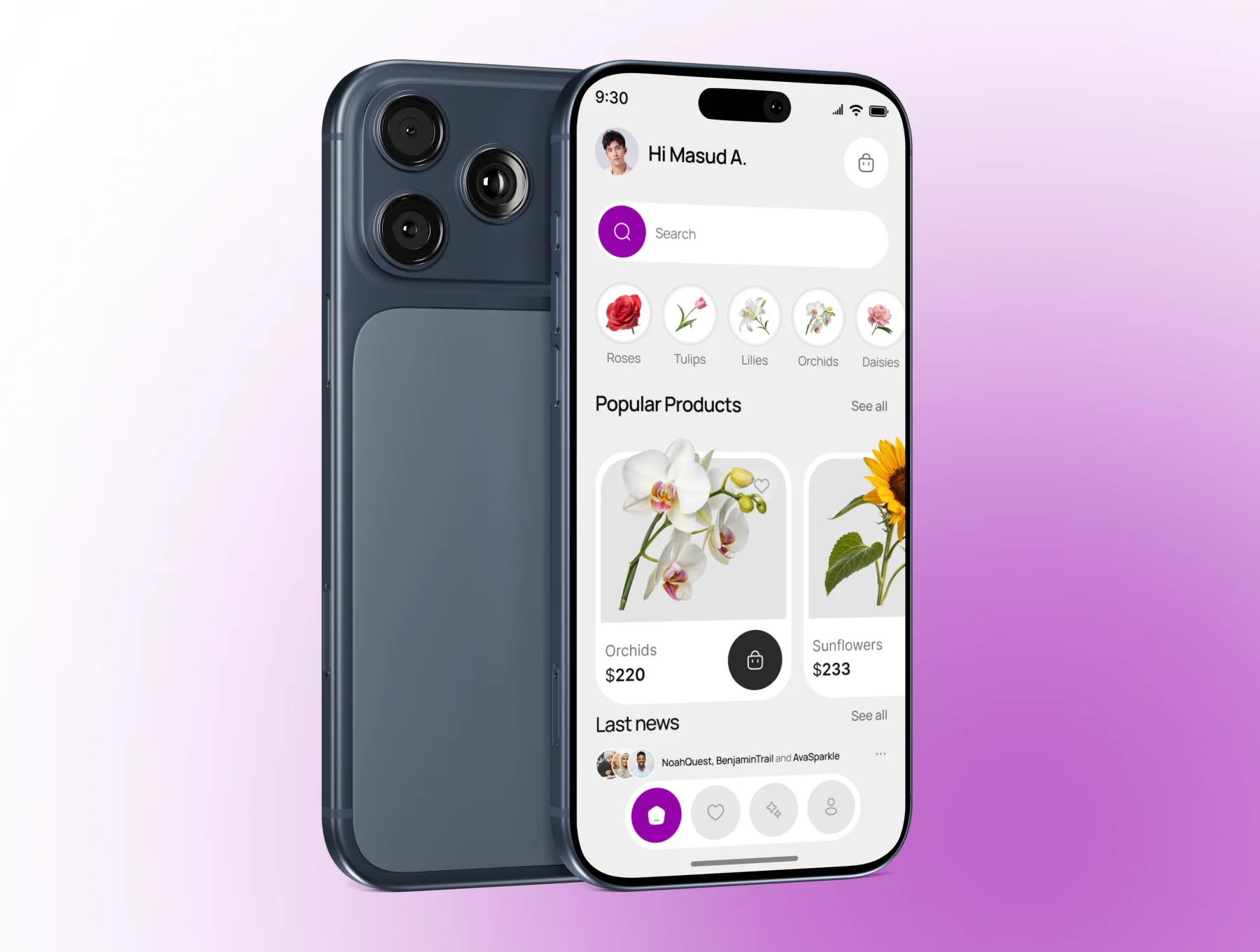 Floryn – Flowers & Nature E-commerce Mobile App UI Kit 5