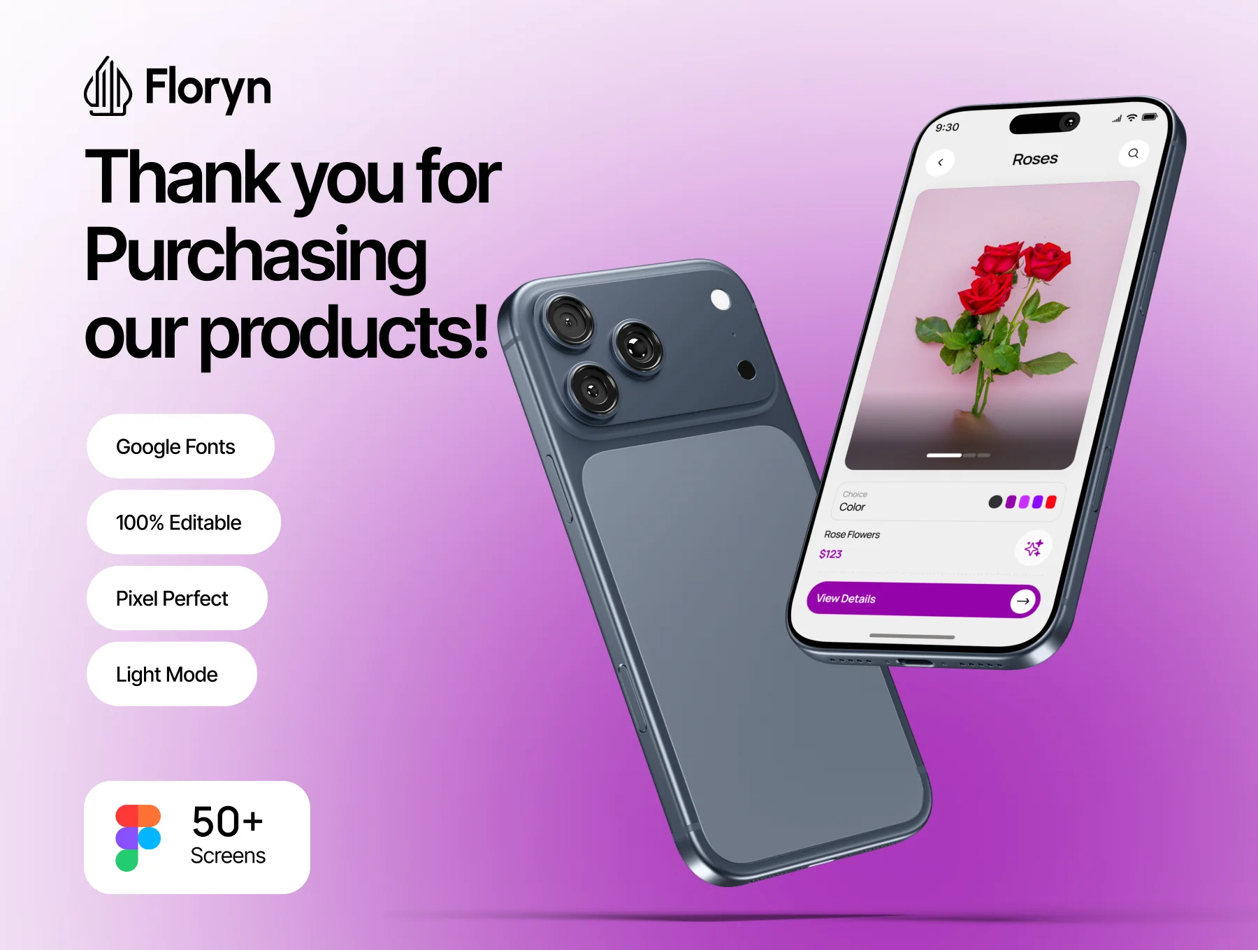 Floryn – Flowers & Nature E-commerce Mobile App UI Kit 6