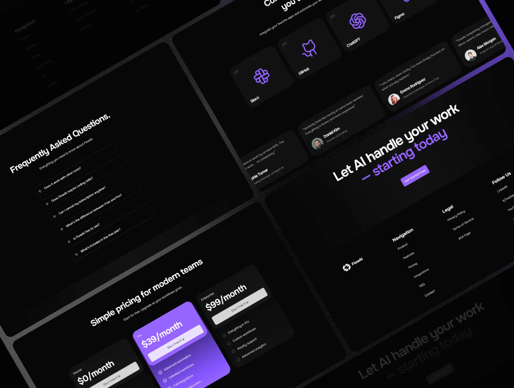 FlowAI – AI SaaS & Automation Framer Template 2
