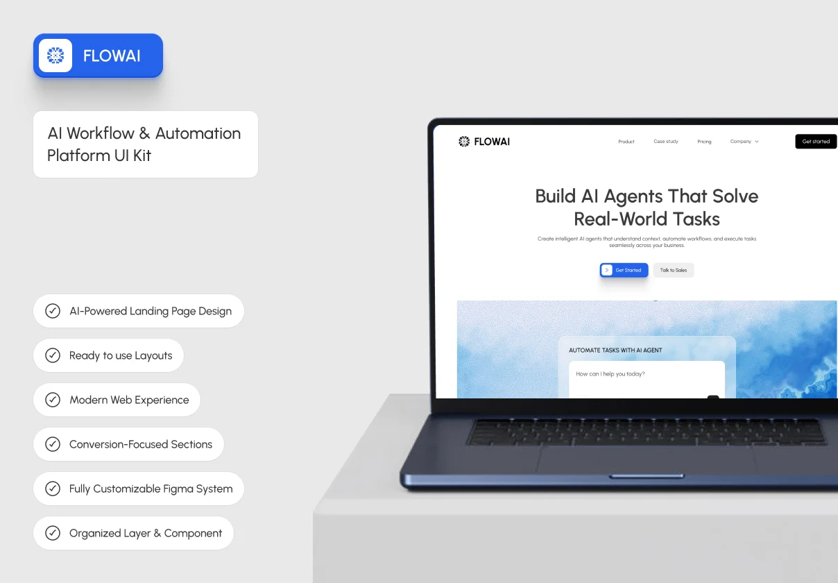 FLOWAI — Premium AI Workflow Automation UI Kit