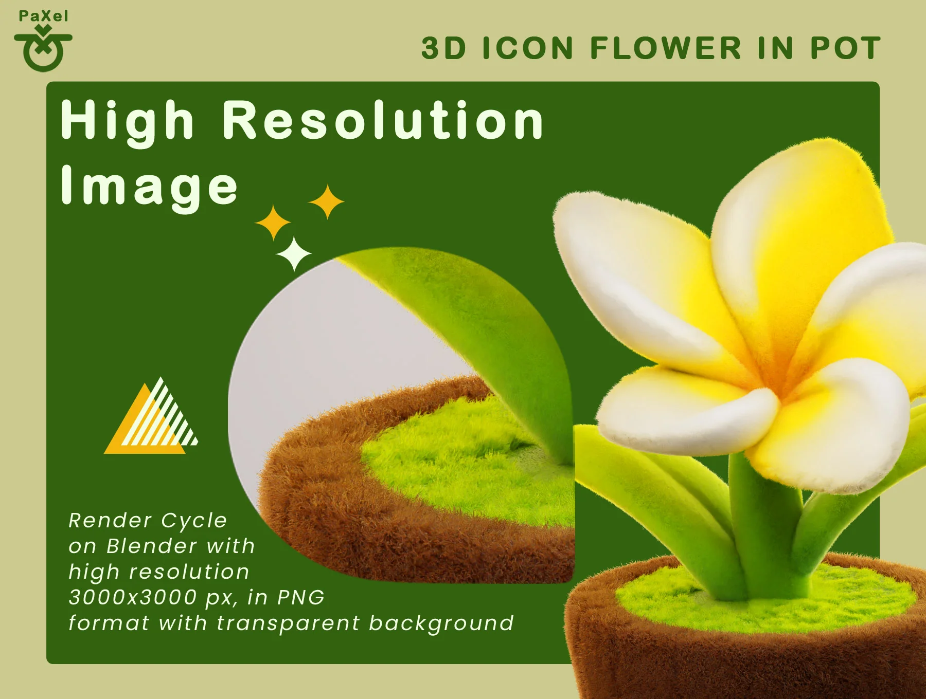 Flower in Pot 3D Assets 2