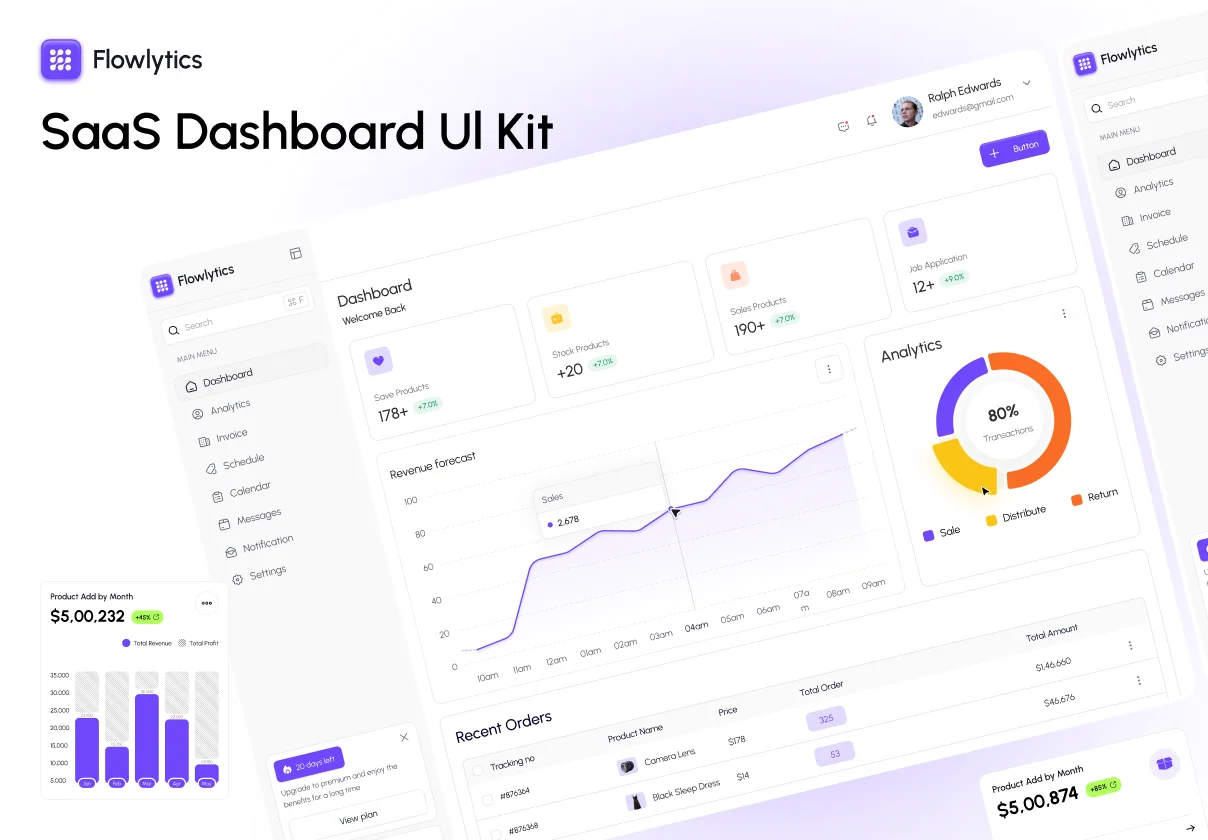 Flowlytics - SaaS Dashboard UI KIT