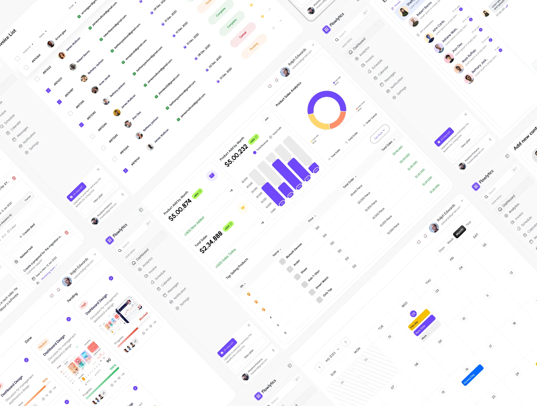 Flowlytics - SaaS Dashboard UI KIT 4