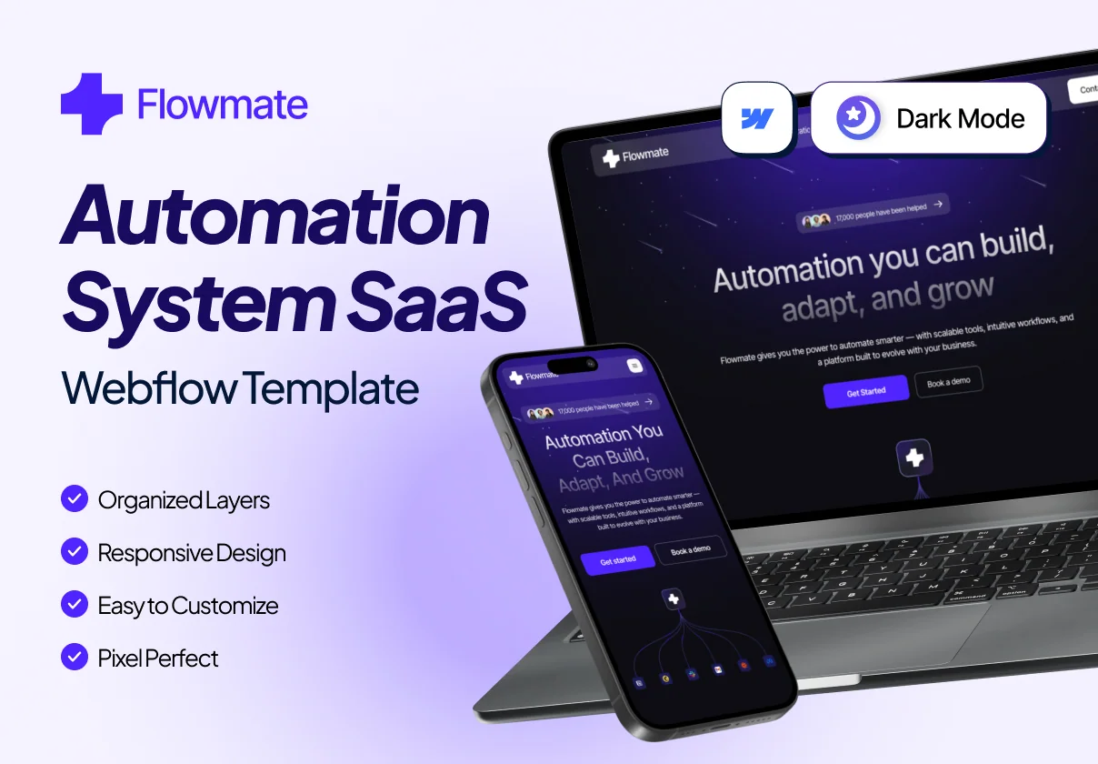 Flowmate - Automation System Saas Premium Webflow Template