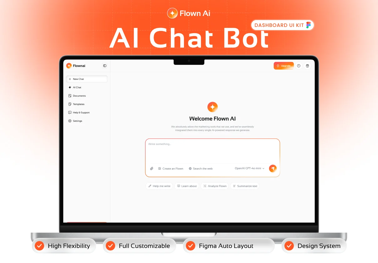 Flown Ai Chat Bot UI Kit