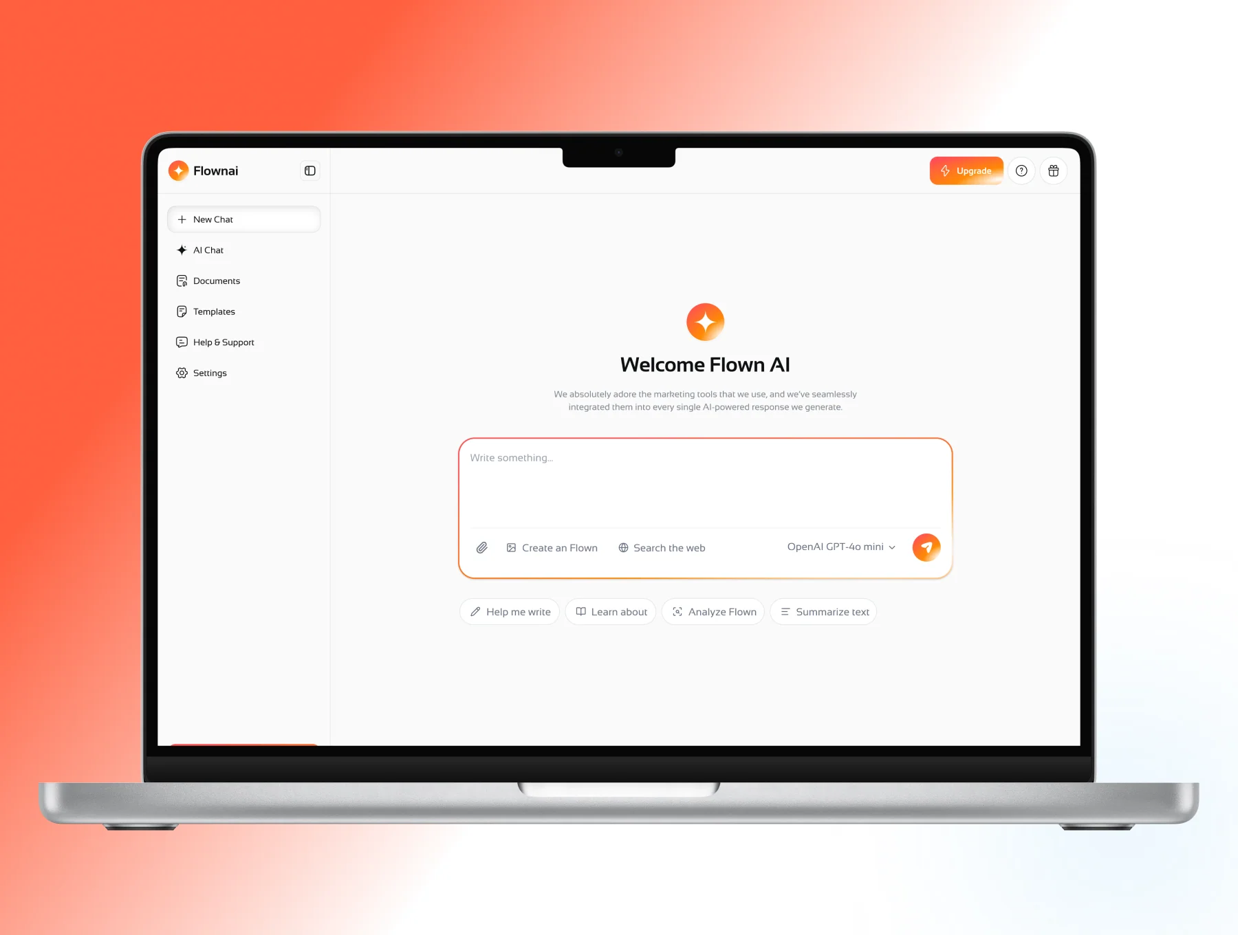 Flown Ai Chat Bot UI Kit