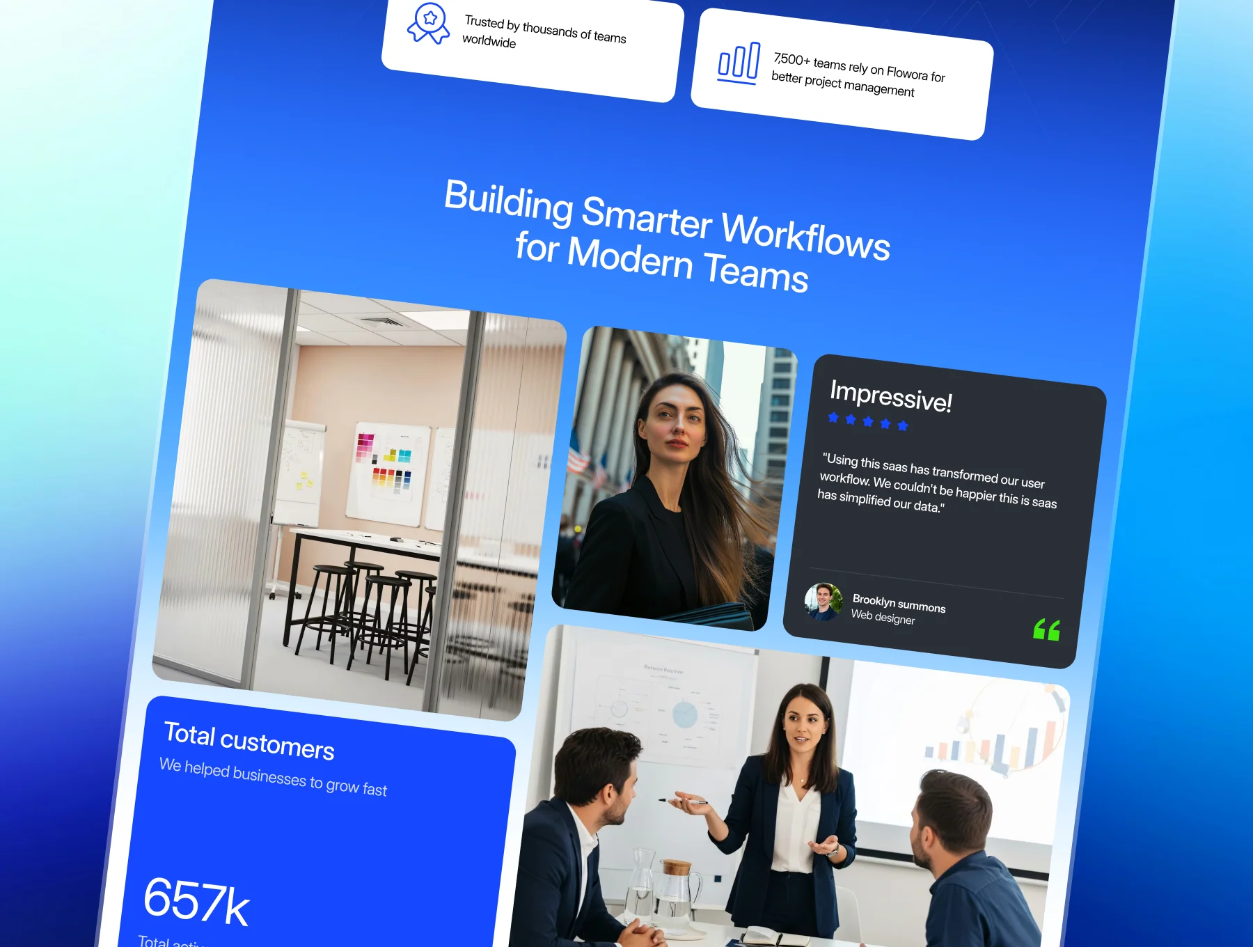 Flowora - Project Management SaaS Framer Template 3