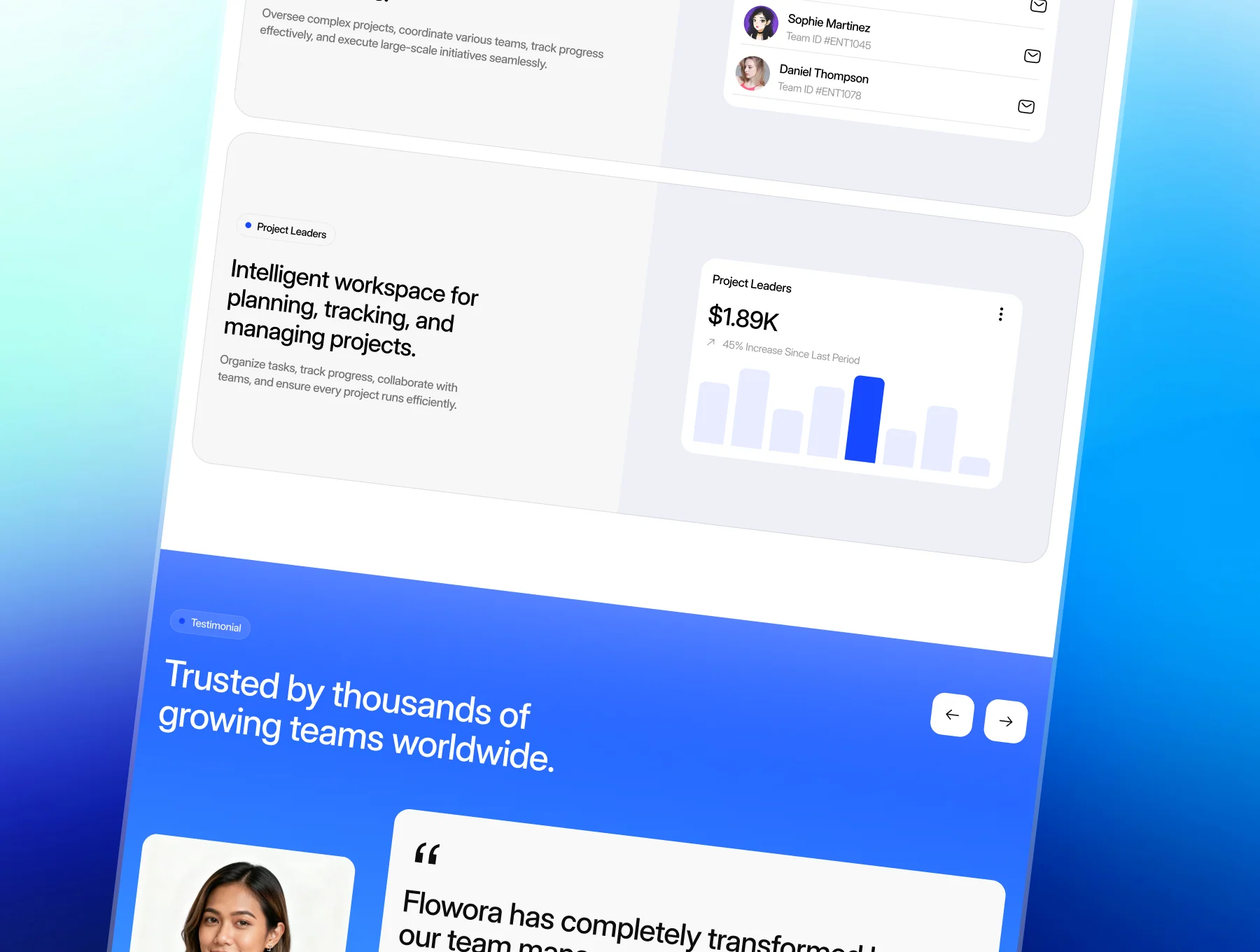 Flowora - Project Management SaaS Framer Template 4