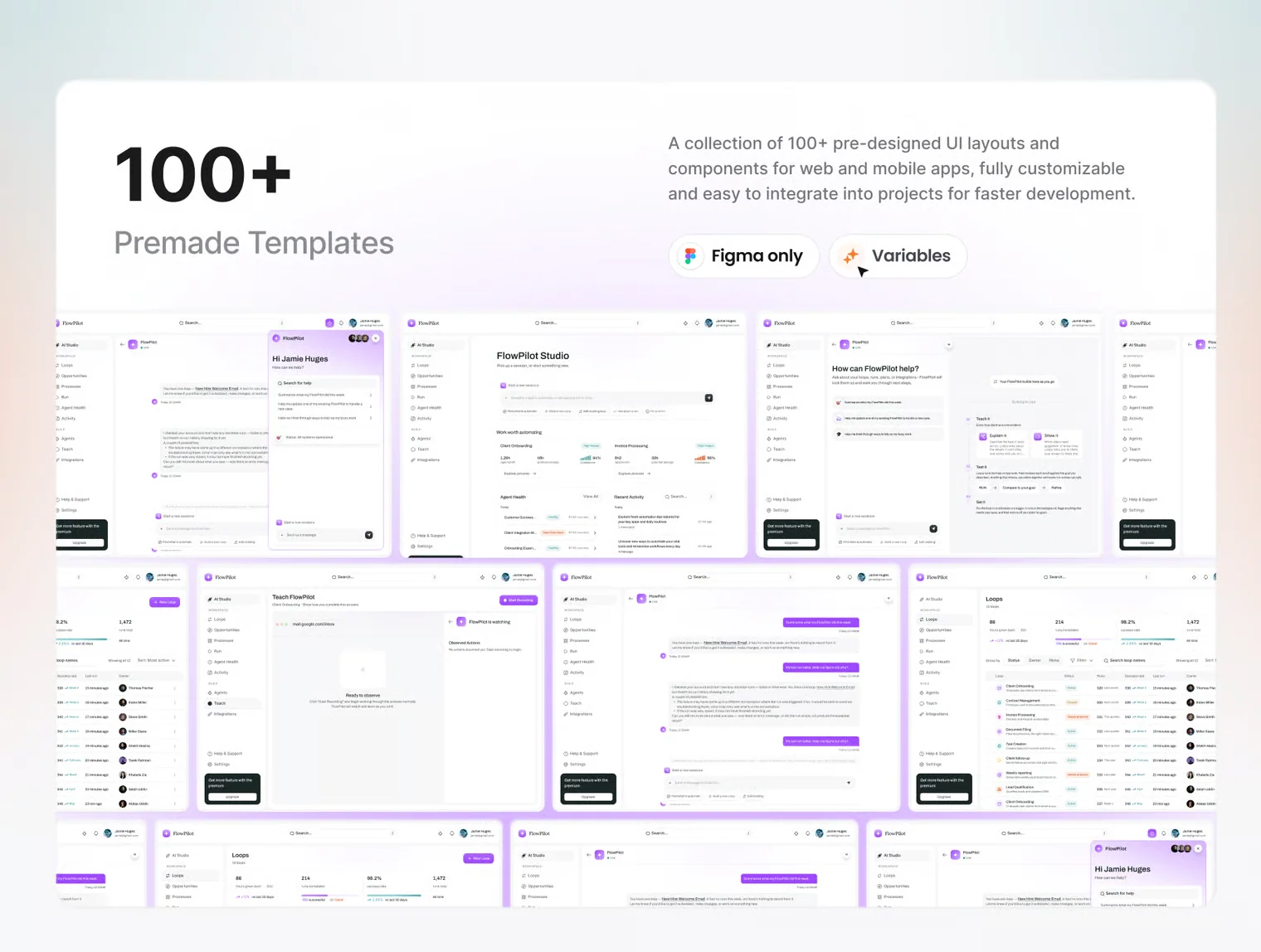 FlowPilot - AI Workforce & Automation SaaS UI Kit 4