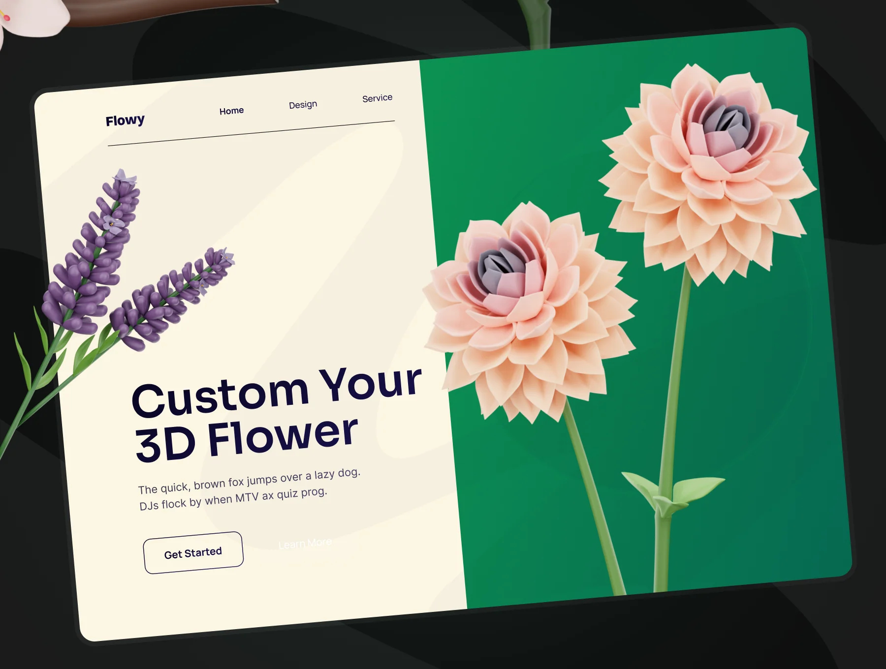 Flowy - Flowers 3D Icon Set 6