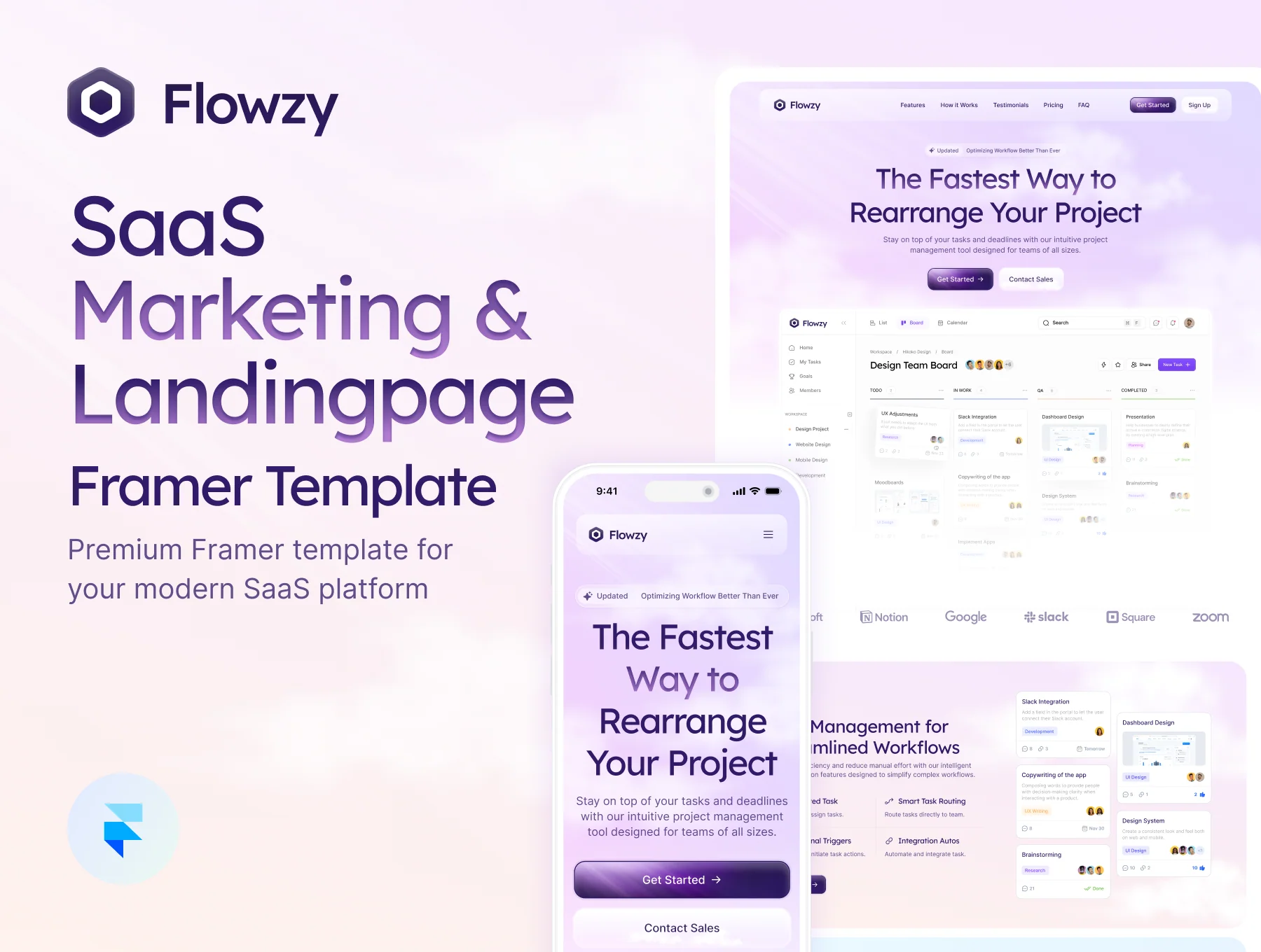 Flowzy - Playful Saas Marketing Landing Page