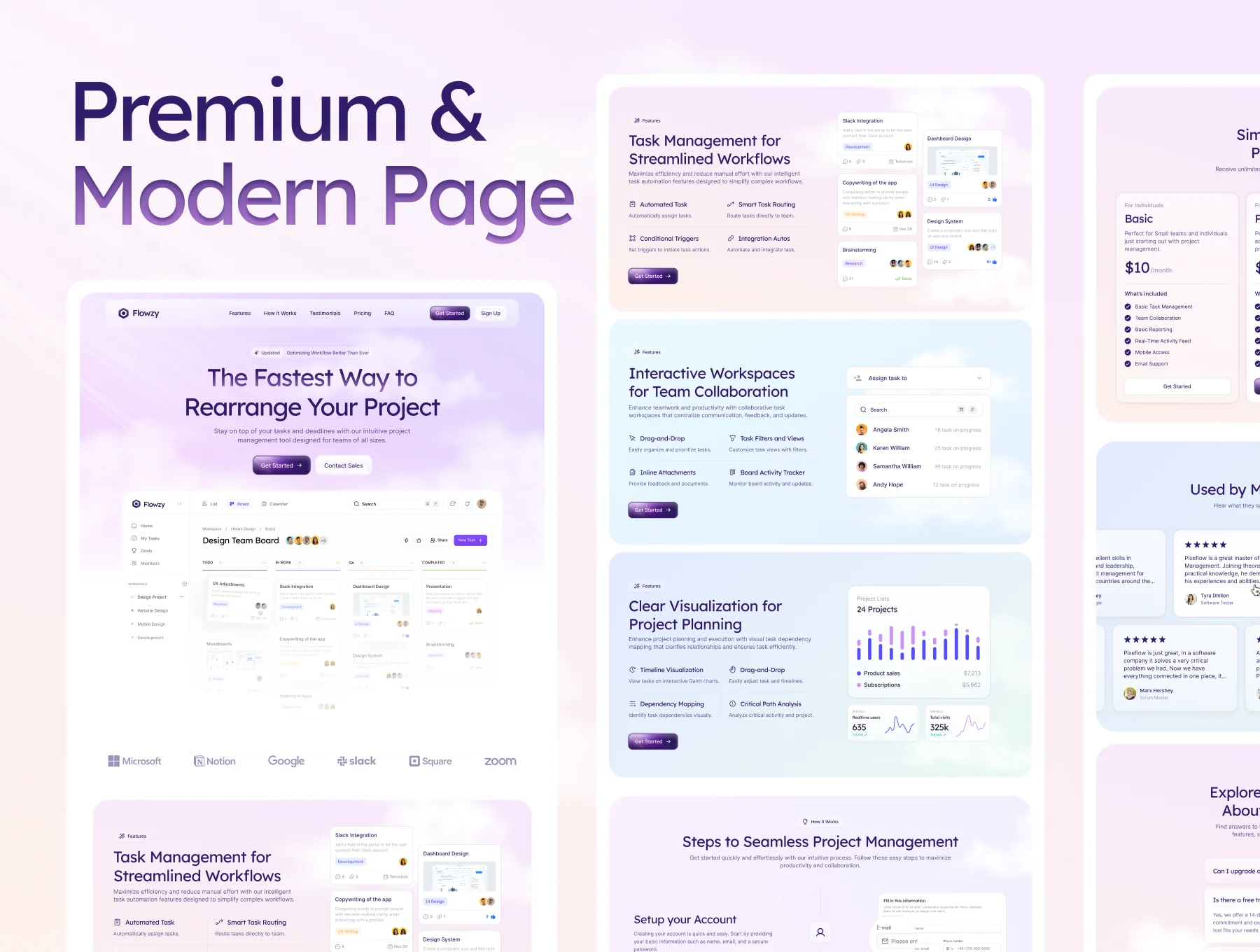 Flowzy - Playful Saas Marketing Landing Page 2
