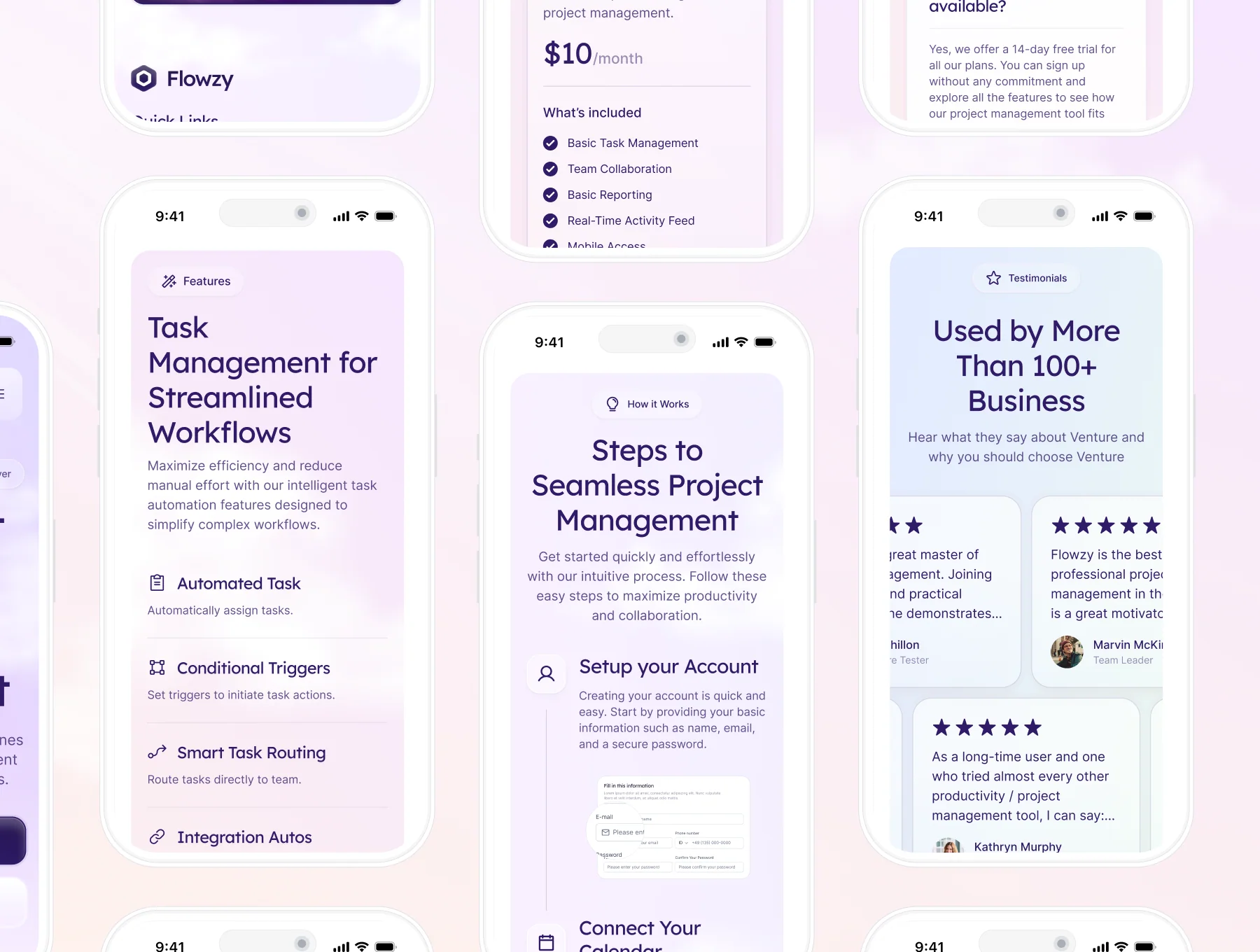 Flowzy - Playful Saas Marketing Landing Page 8