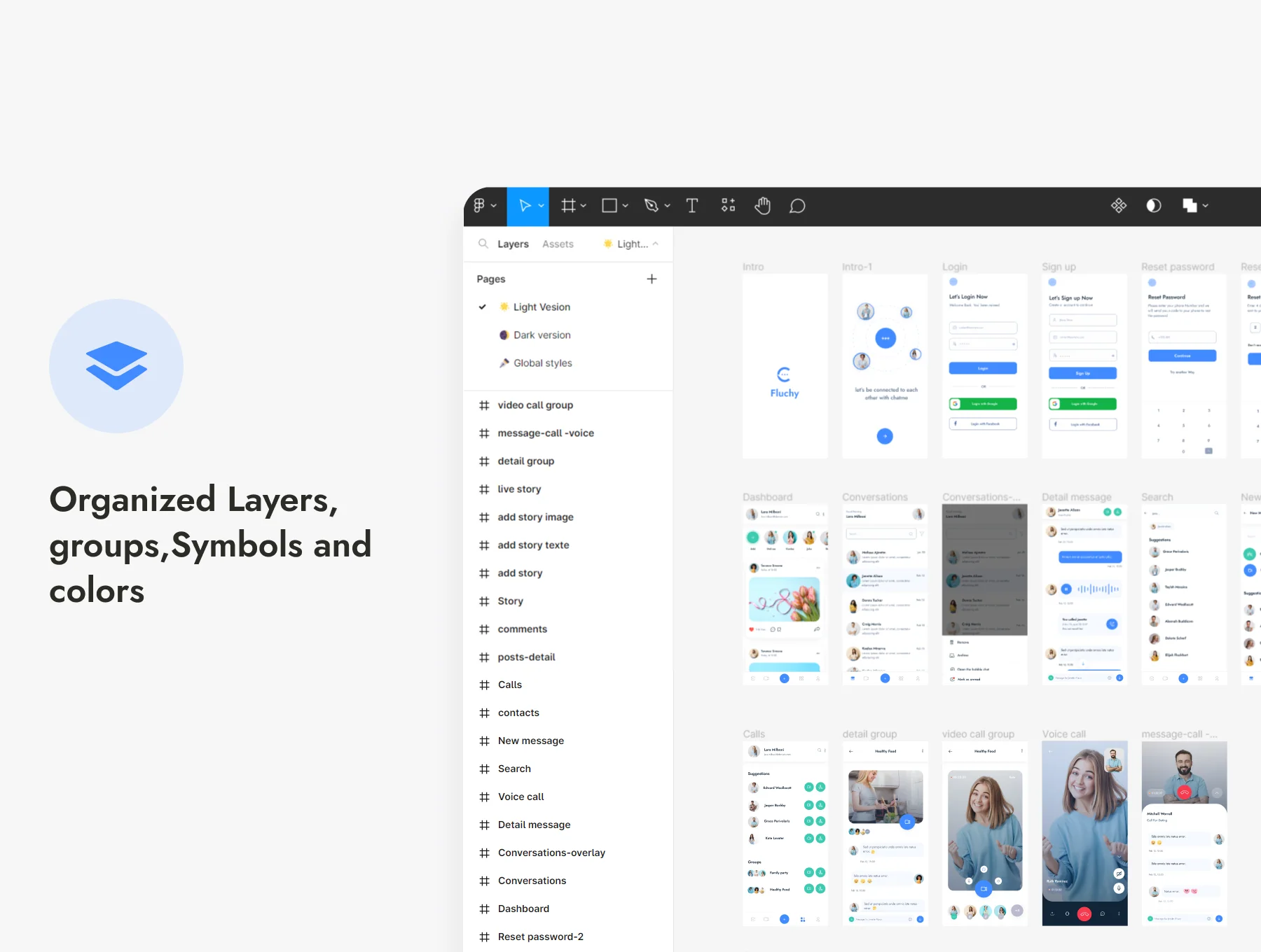 Fluchy | Chat & Video Messenger App UI Kit 3