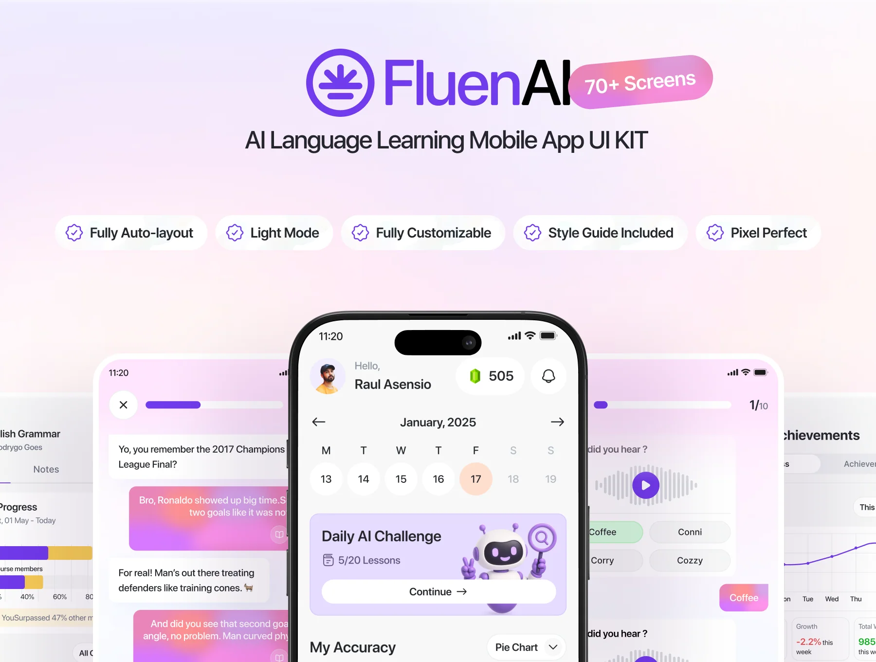 Fluen AI - AI Language Learning App Ui Kit