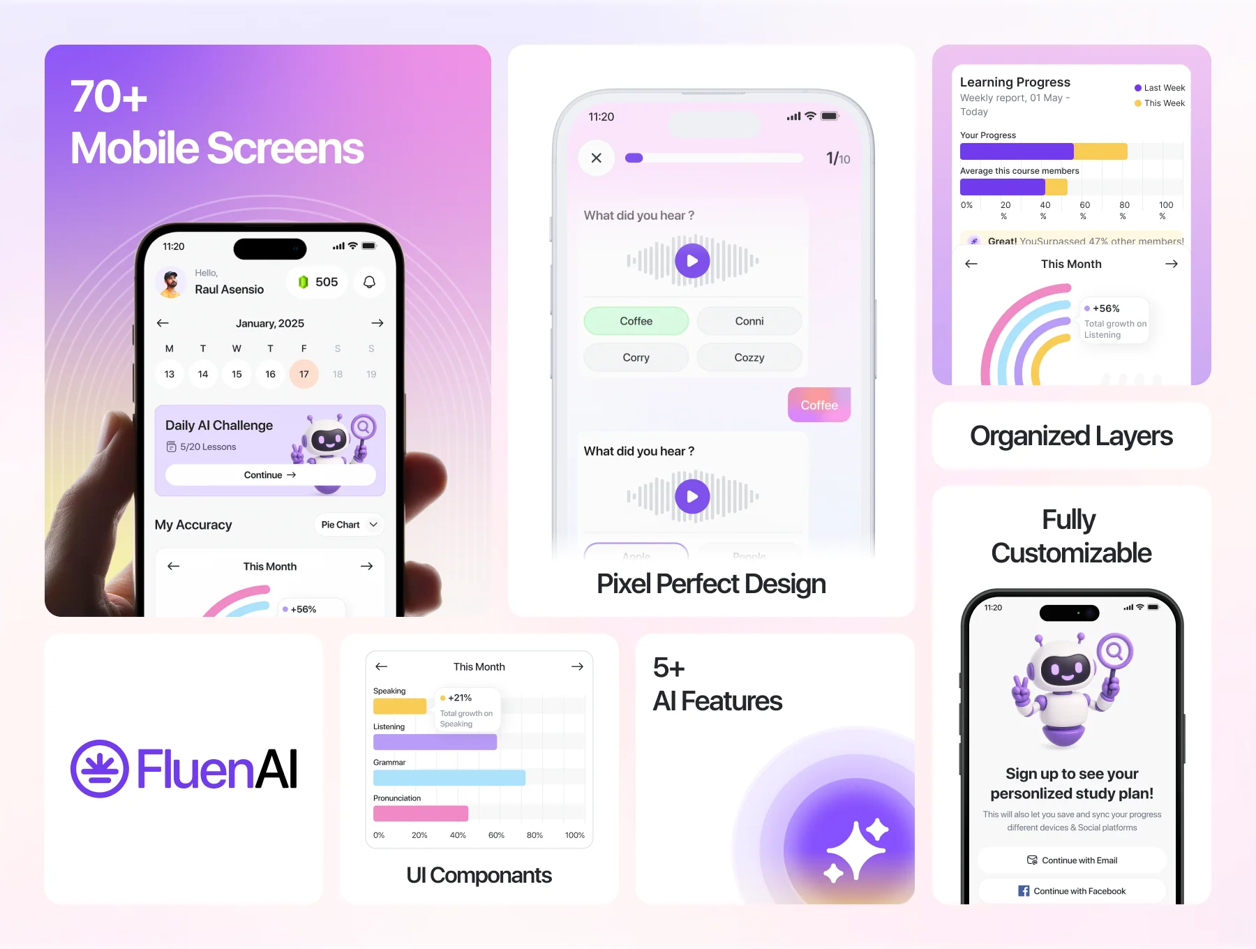 Fluen AI - AI Language Learning App Ui Kit 2