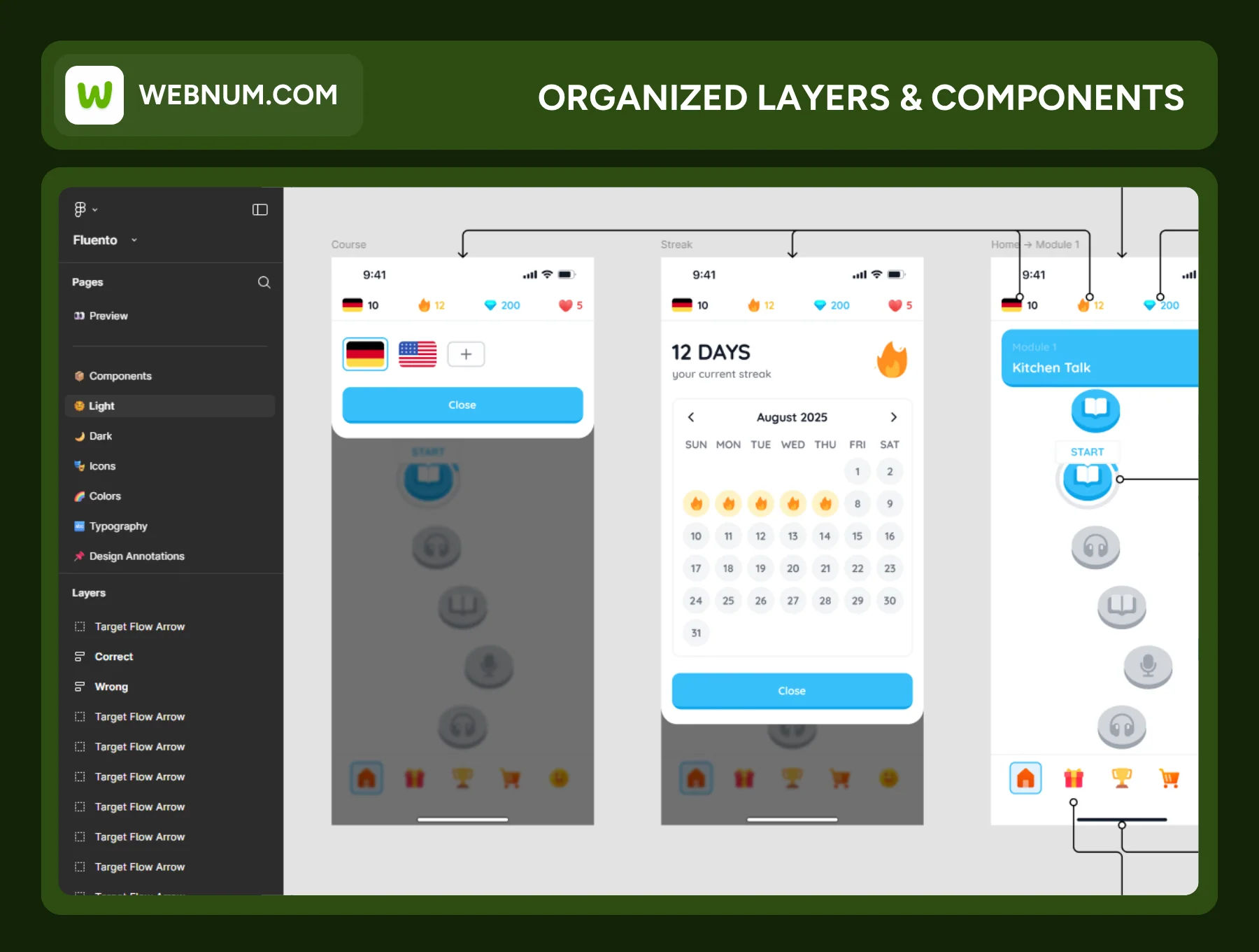 Fluento - Language Learning App Ui Kit 3