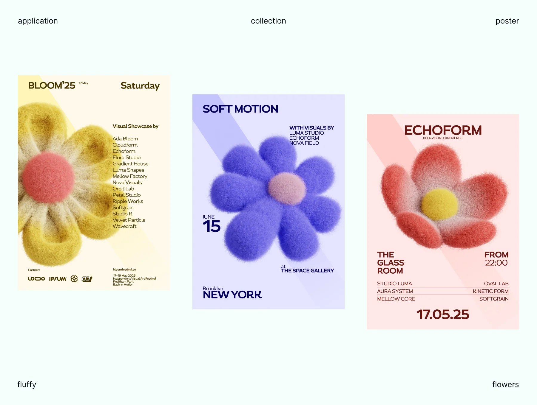 Fluffy Flowers — 50 Soft 3D PNG Elements 2