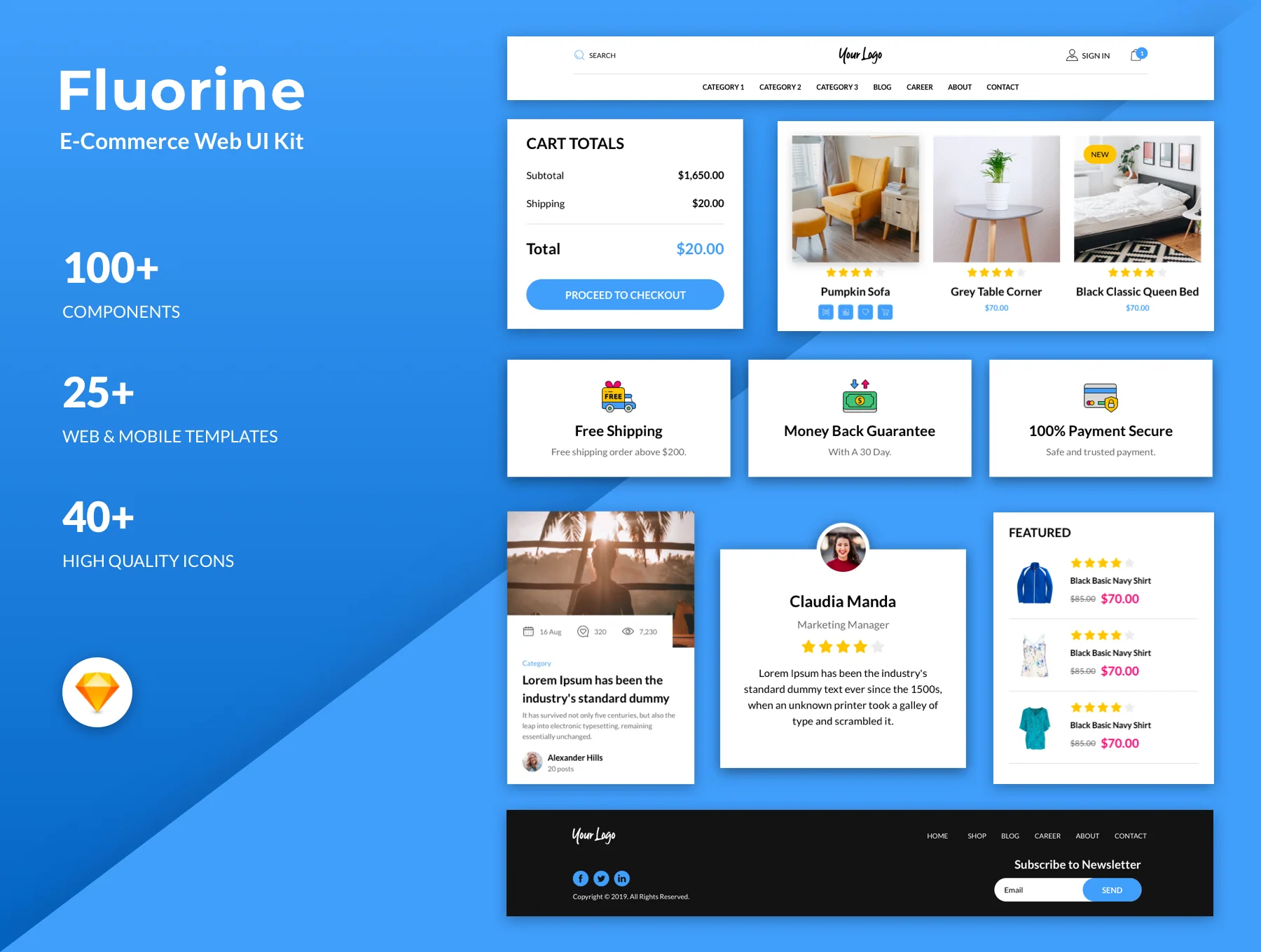 eCommerce Web UI Template for Sketch