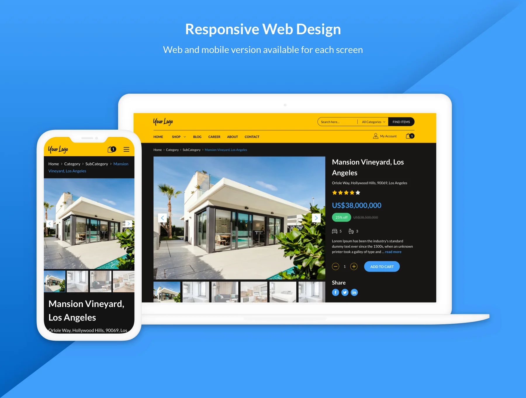 eCommerce Web UI Template for Sketch 2