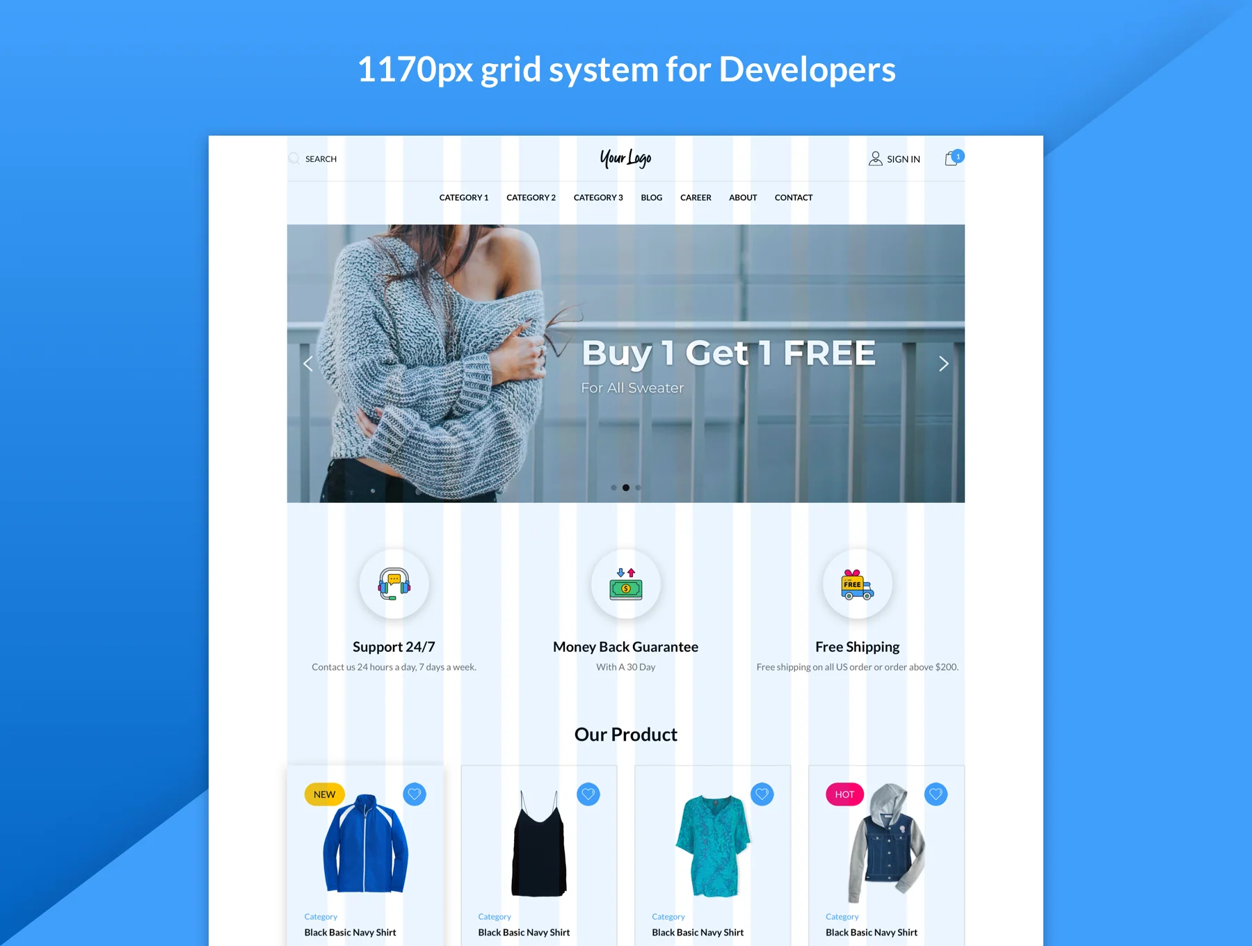 eCommerce Web UI Template for Sketch 4